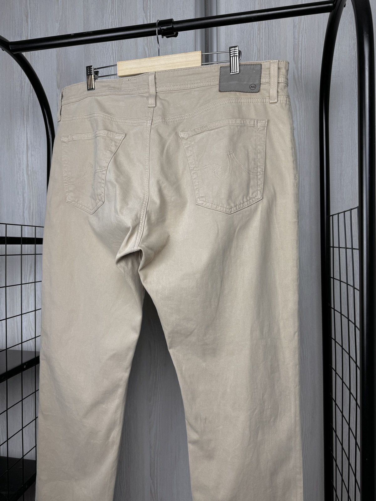 AG Adriano Goldschmied AG Adriano Goldschmied Pants Beige The Everett Slim Straight Size US 38 / EU 54 - 10 Thumbnail
