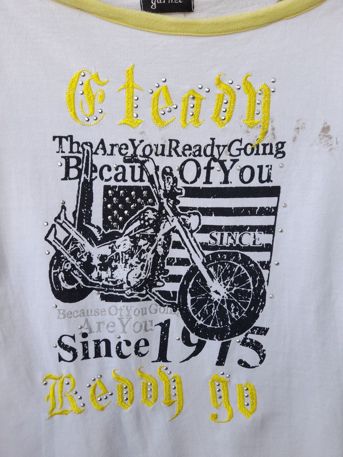 Japanese Brand Y2K Harajuku Biker Graphic Top Garnet Vintage Style Japanese Size M / US 6-8 / IT 42-44 - 7 Thumbnail
