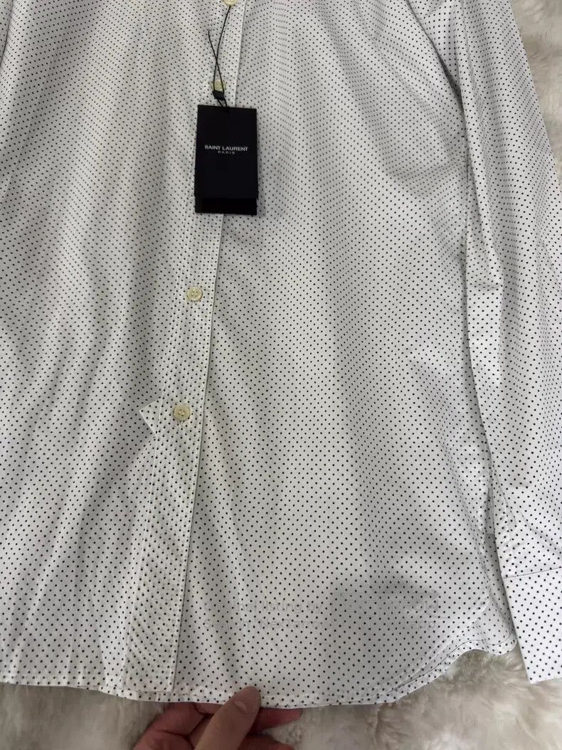 Saint Laurent Paris Saint Laurent Paris size 39 Original White Polka Dot Men's Size US M / EU 48-50 / 2 - 2 Thumbnail