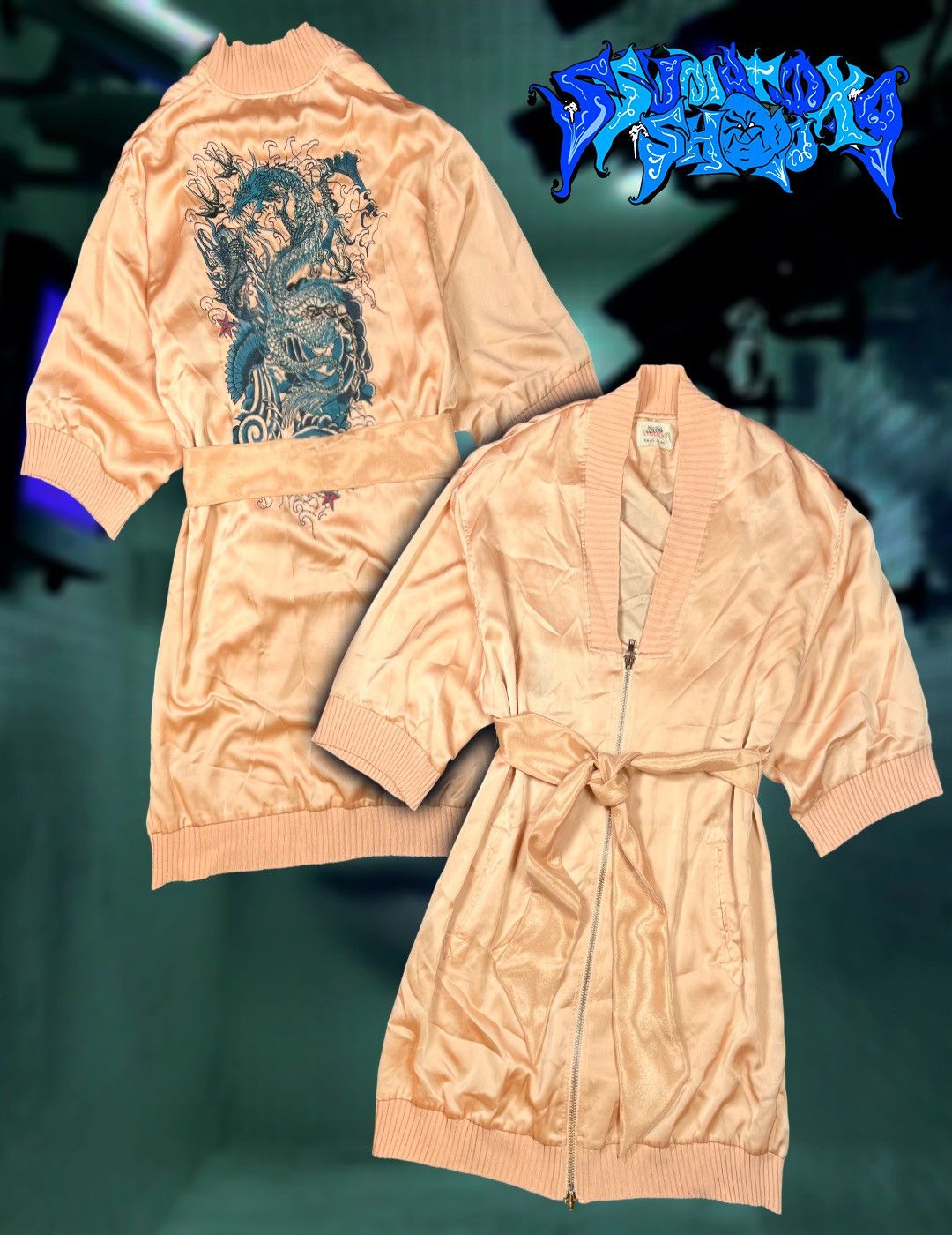 Jean Paul Gaultier Jean Paul Gaultier x Lindex “Tattoo Dragon” Satin Zip Robe Size M / US 6-8 / IT 42-44 - 1 Thumbnail