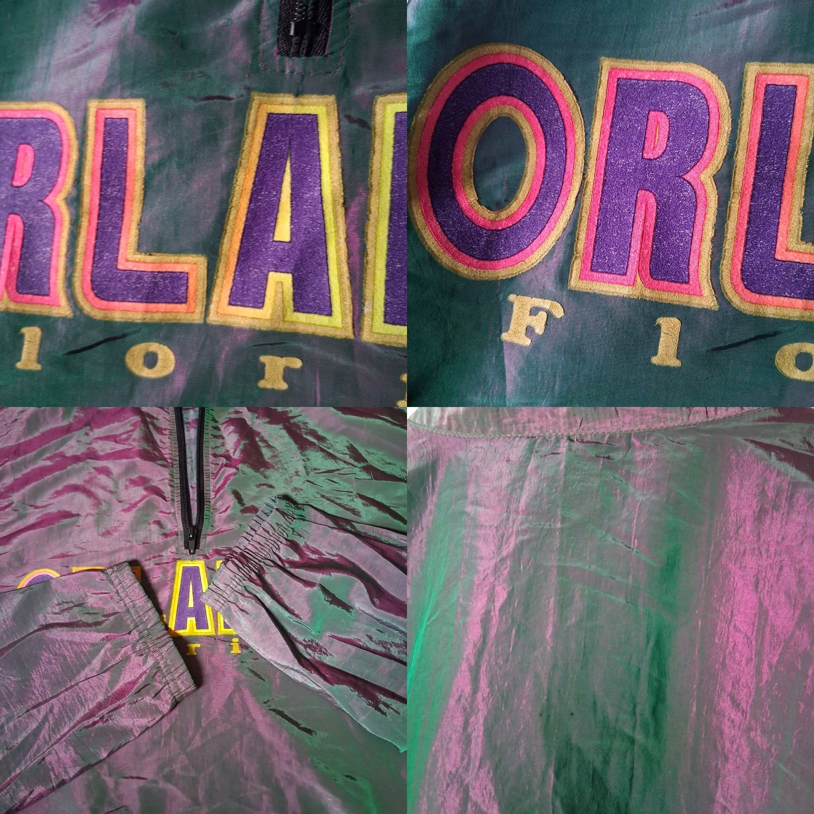 Vintage VINTAGE Volley Air Gear Windbreaker Jacket One Size Men Green Iridescent 90s Beach Florida 1/4 zip Size US M / EU 48-50 / 2 - 9 Thumbnail