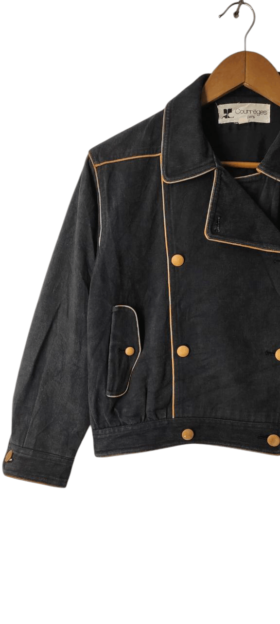 Courreges VINTAGE COUREGES PARIS DOUBLE BREAST DENIM JACKET Size M / US 6-8 / IT 42-44 - 4 Thumbnail
