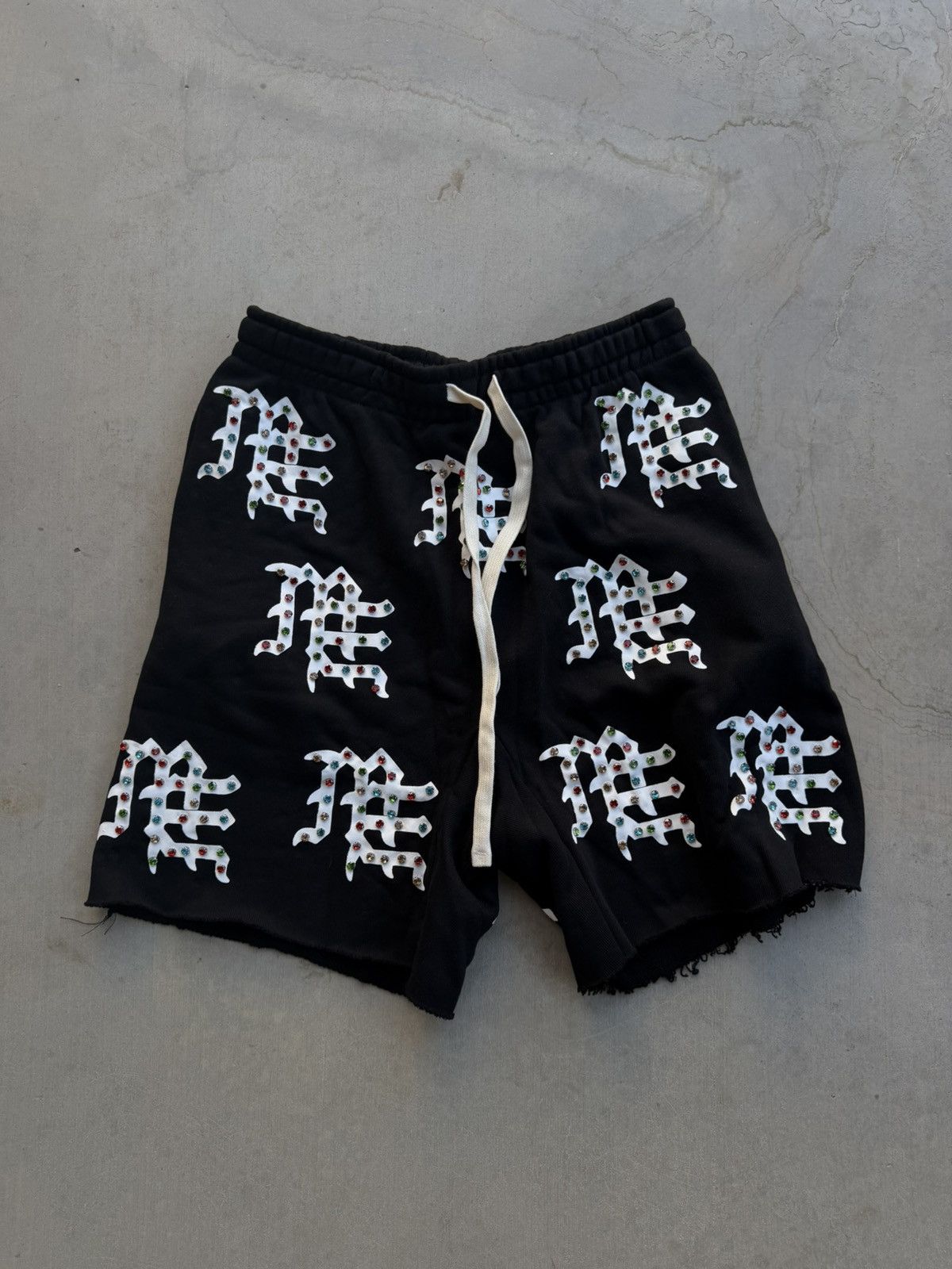 Other Mixed Emotions Rhinestone Logo Shorts Black Medium Size US 32 / EU 48 - 1 Thumbnail