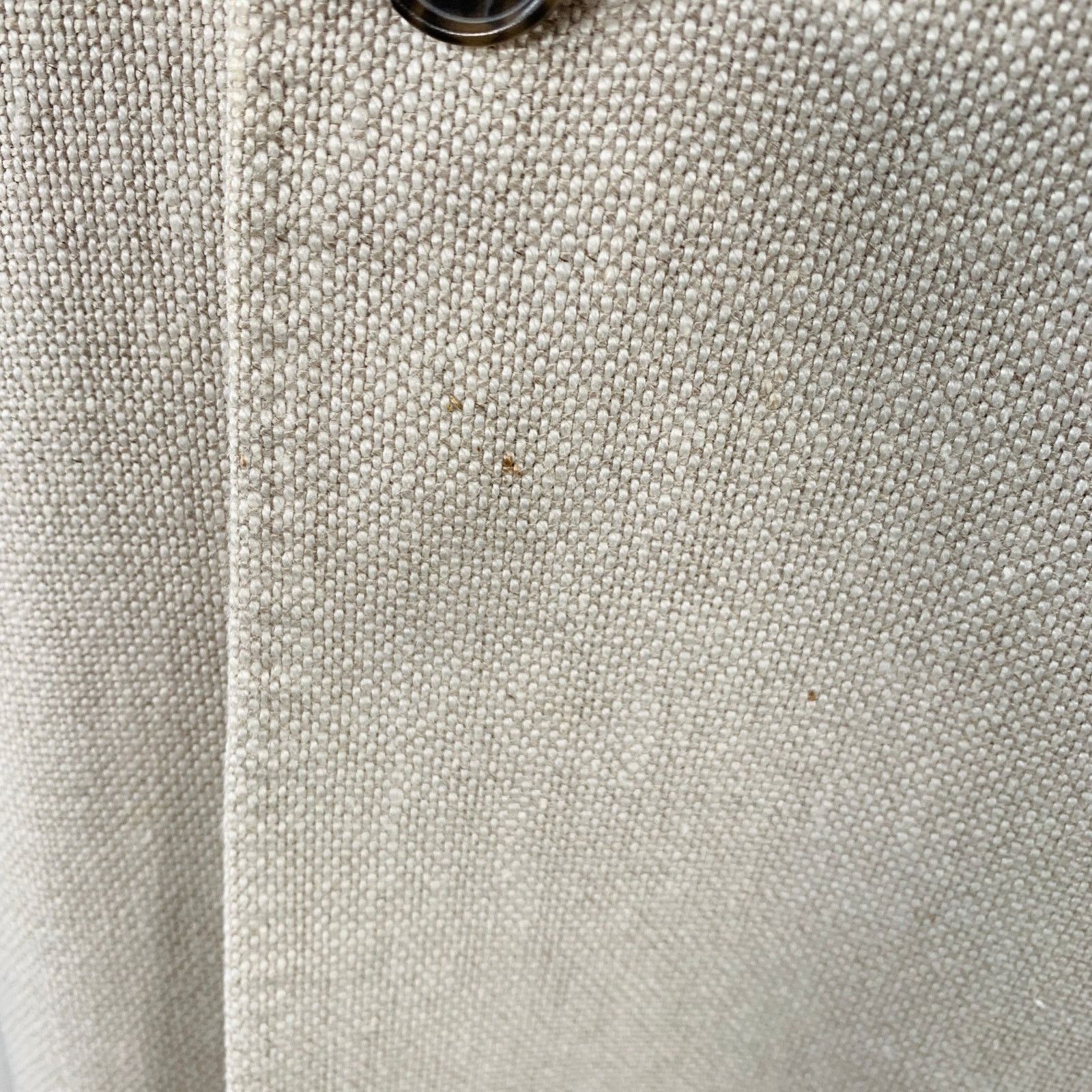 Suitsupply Beige Stone Woven Linen Double Breasted Peak Lapel Coat Size US XL / EU 56 / 4 - 8 Thumbnail