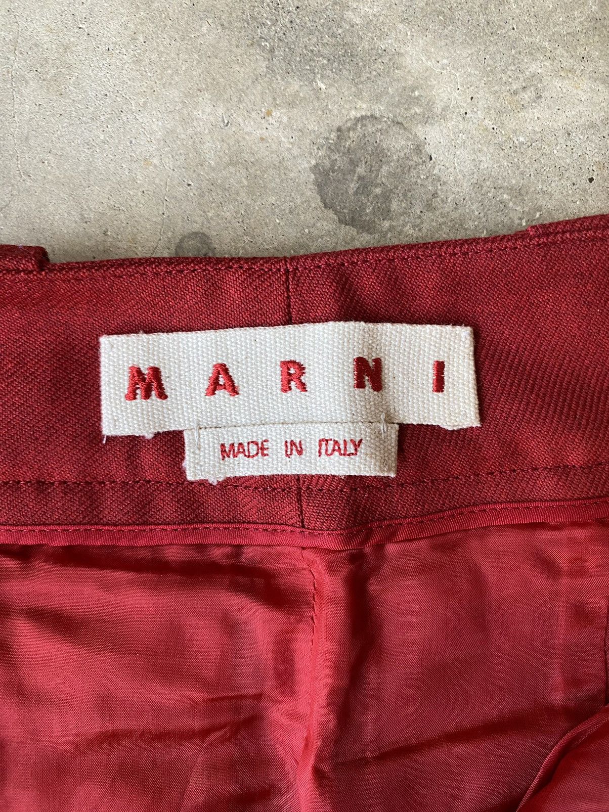Marni Marni High Waisted Wide Leg Wool Trousers 28/32 Size 28" / US 6 / IT 42 - 6 Thumbnail