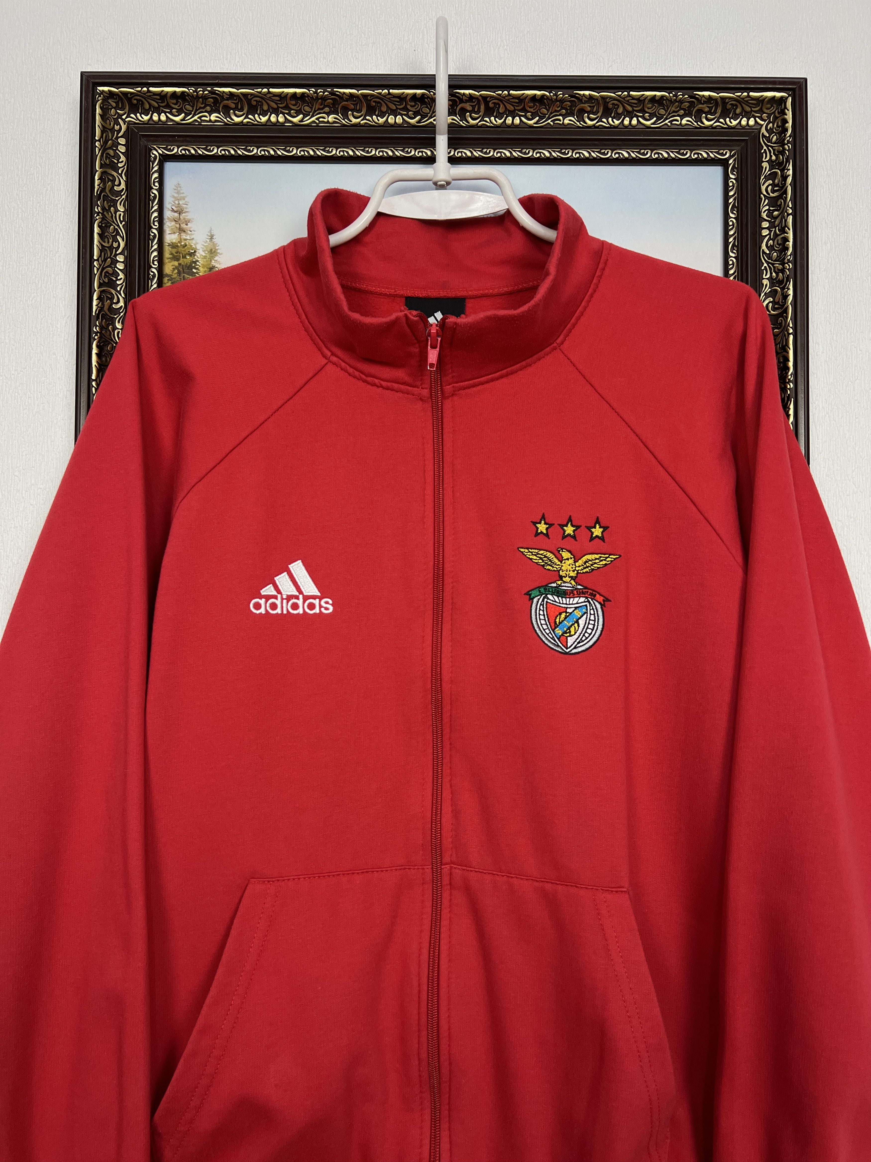 Adidas Vintage Adidas FC Benfica Football Jacket Soccer Track Top Size US M / EU 48-50 / 2 - 2 Thumbnail