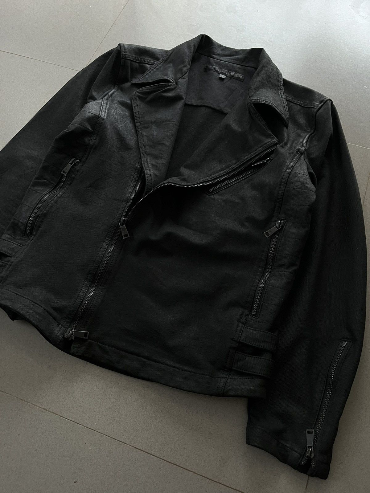 KMRii JAPANESE SCHLUSSEL WAXED BIKERS RAMONES JACKET PUNK VKEI Size US M / EU 48-50 / 2 - 6 Thumbnail