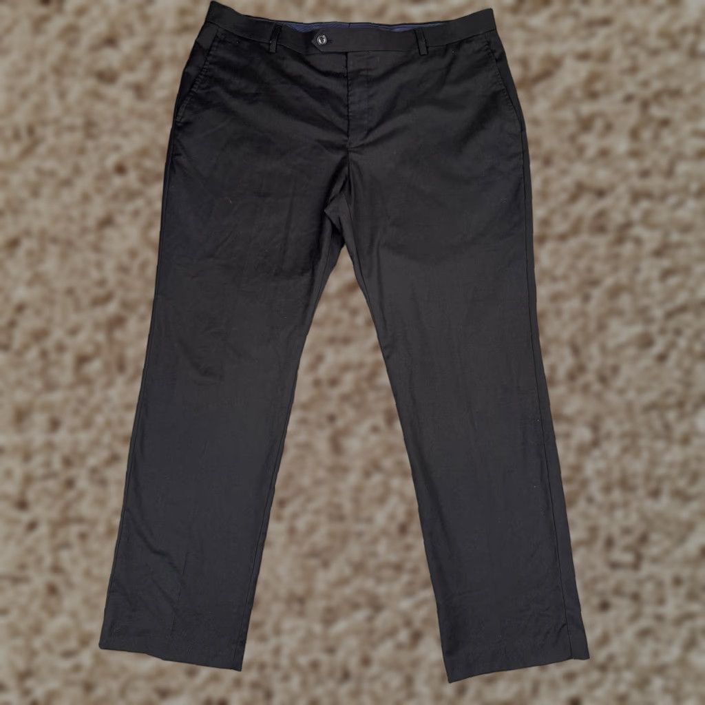 Tommy Hilfiger Tommy Hilfiger Mens 38x30 Black Dress Pants Flat Front Straight Leg Work Office Size US 38 / EU 54 - 1 Thumbnail
