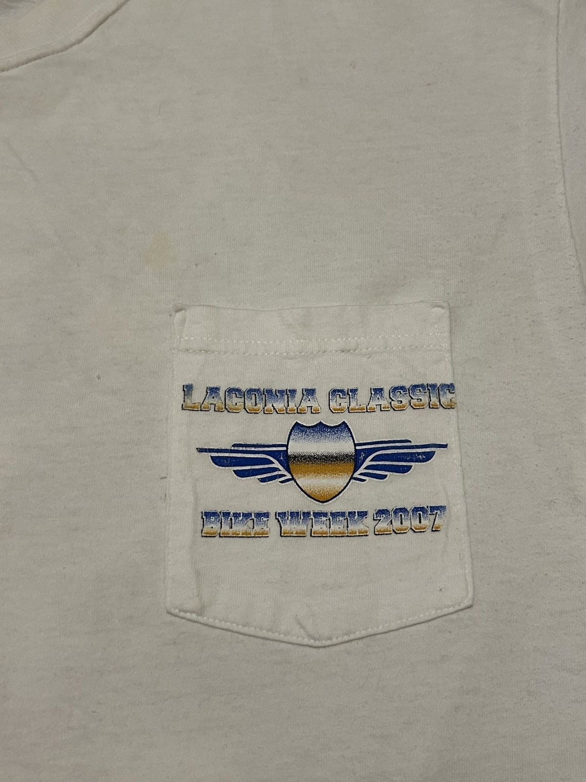 Other × Vintage White vintage Laconia classic bike week 2007 biker t Size US L / EU 52-54 / 3 - 3 Thumbnail