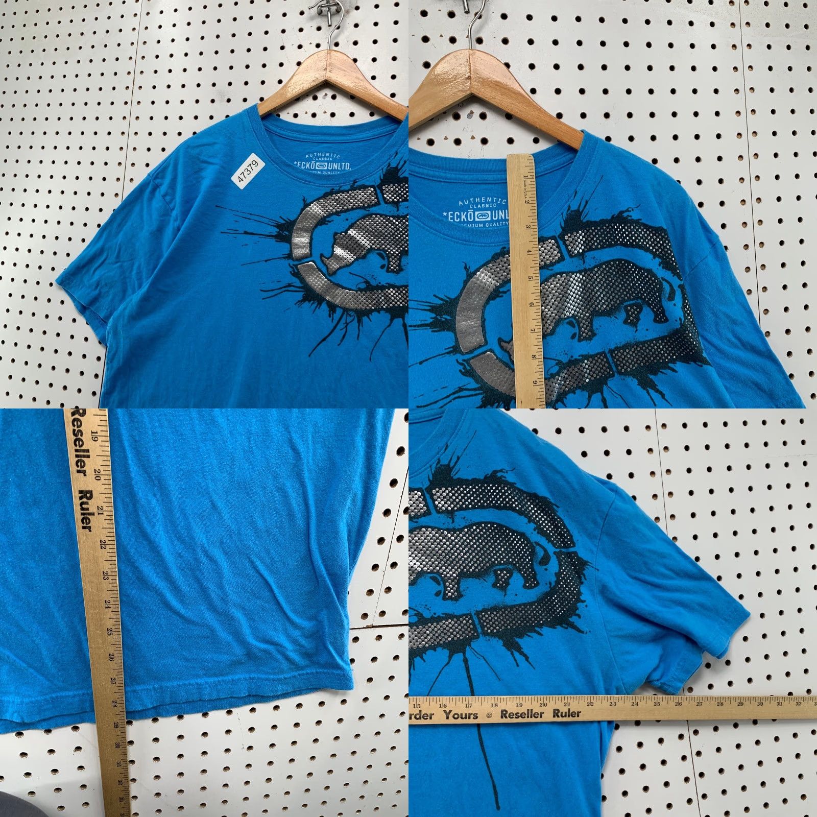 Ecko Unltd. VINTAGE Ecko Unltd T-Shirt Mens 2XL Blue Hip Hop Rhino Grafitti Graphic Print Short Sleeve Crew Neck Shirt Mens Hip Hop 2000s Size US XXL / EU 58 / 5 - 8 Thumbnail