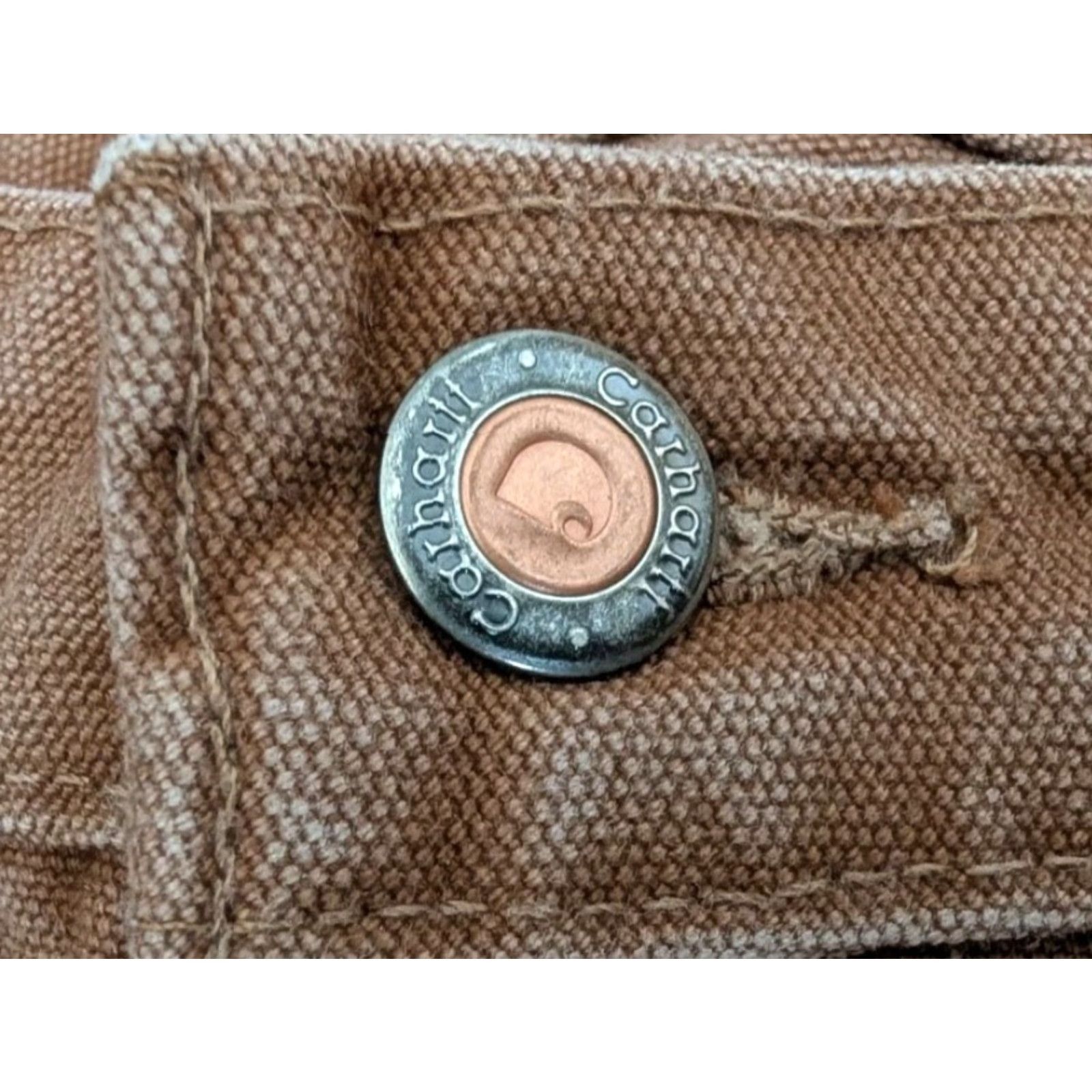 Carhartt VINTAGE Carhartt Pants Mens 16X34 Brown Duck Canvas Carpenter Workwear WB136 BRN Size 38" / US 16 / IT 52 - 5 Thumbnail