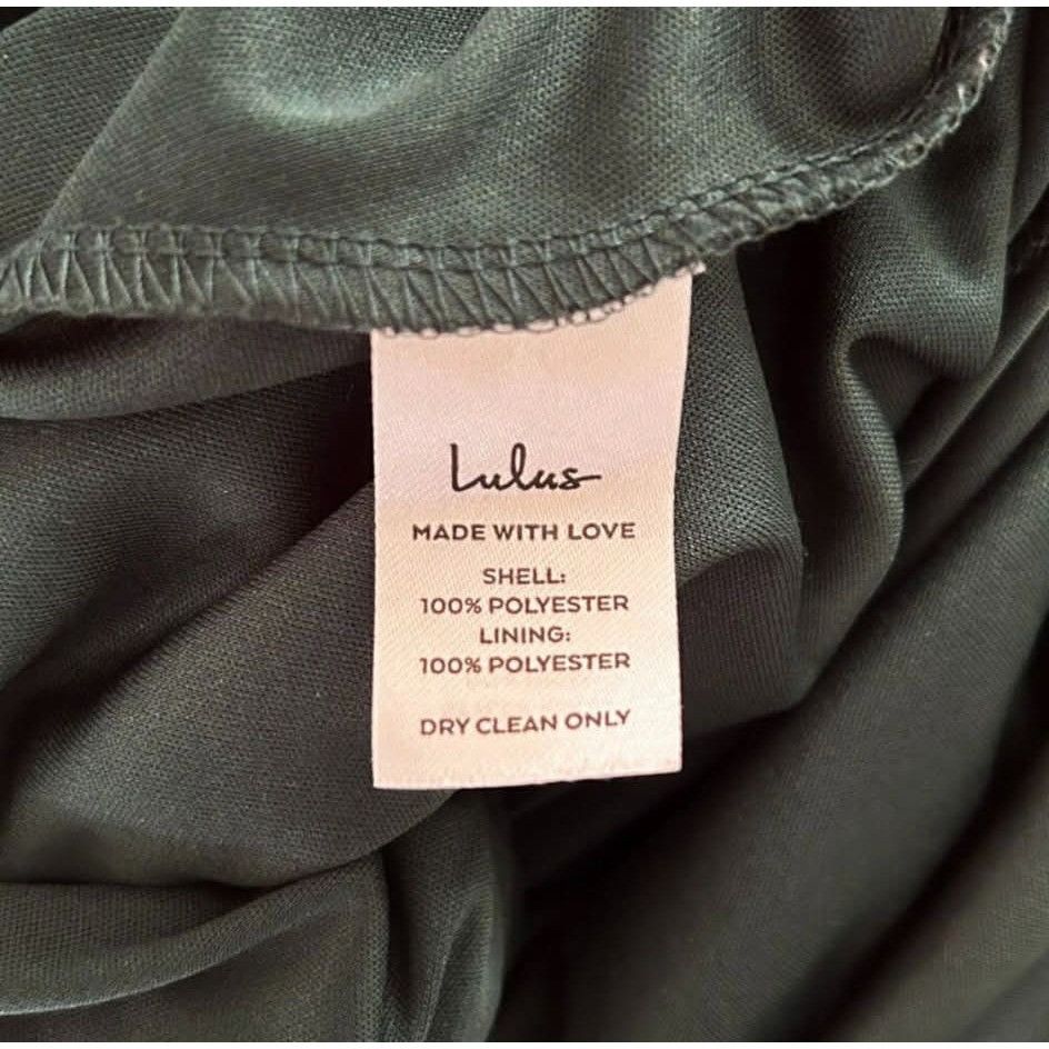 Lulus Lulus Emerald Green Maxi Dress Plunging Neckline size L Size L / US 10 / IT 46 - 4 Thumbnail