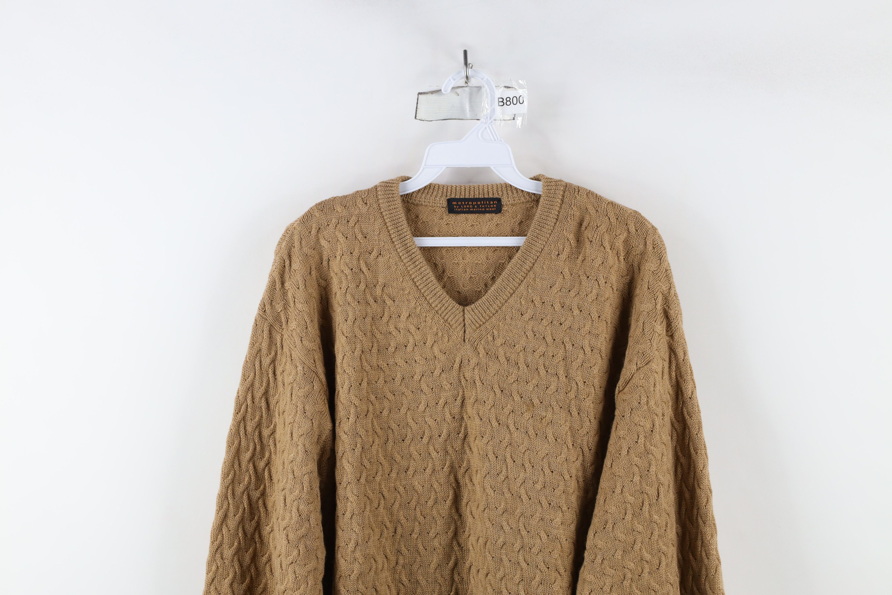 Vintage Vintage 90s Streetwear Weave Wool Knit V-Neck Sweater Size US XL / EU 56 / 4 - 2 Thumbnail