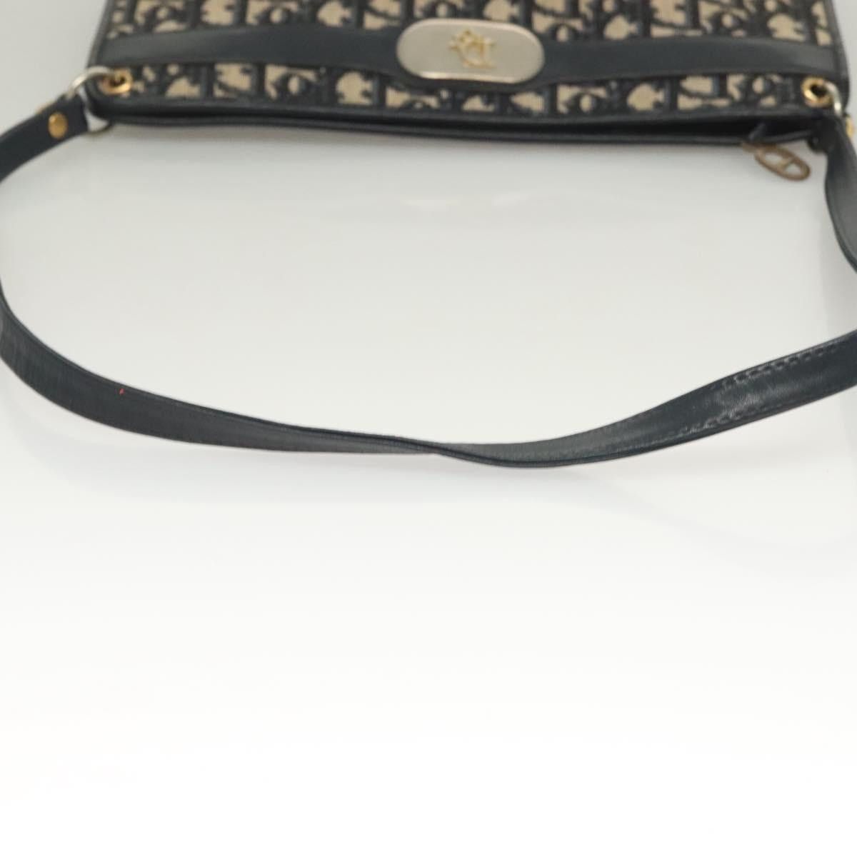 Dior DIOR Trotter Canvas Shoulder Bag Navy Gold Size ONE SIZE - 7 Thumbnail