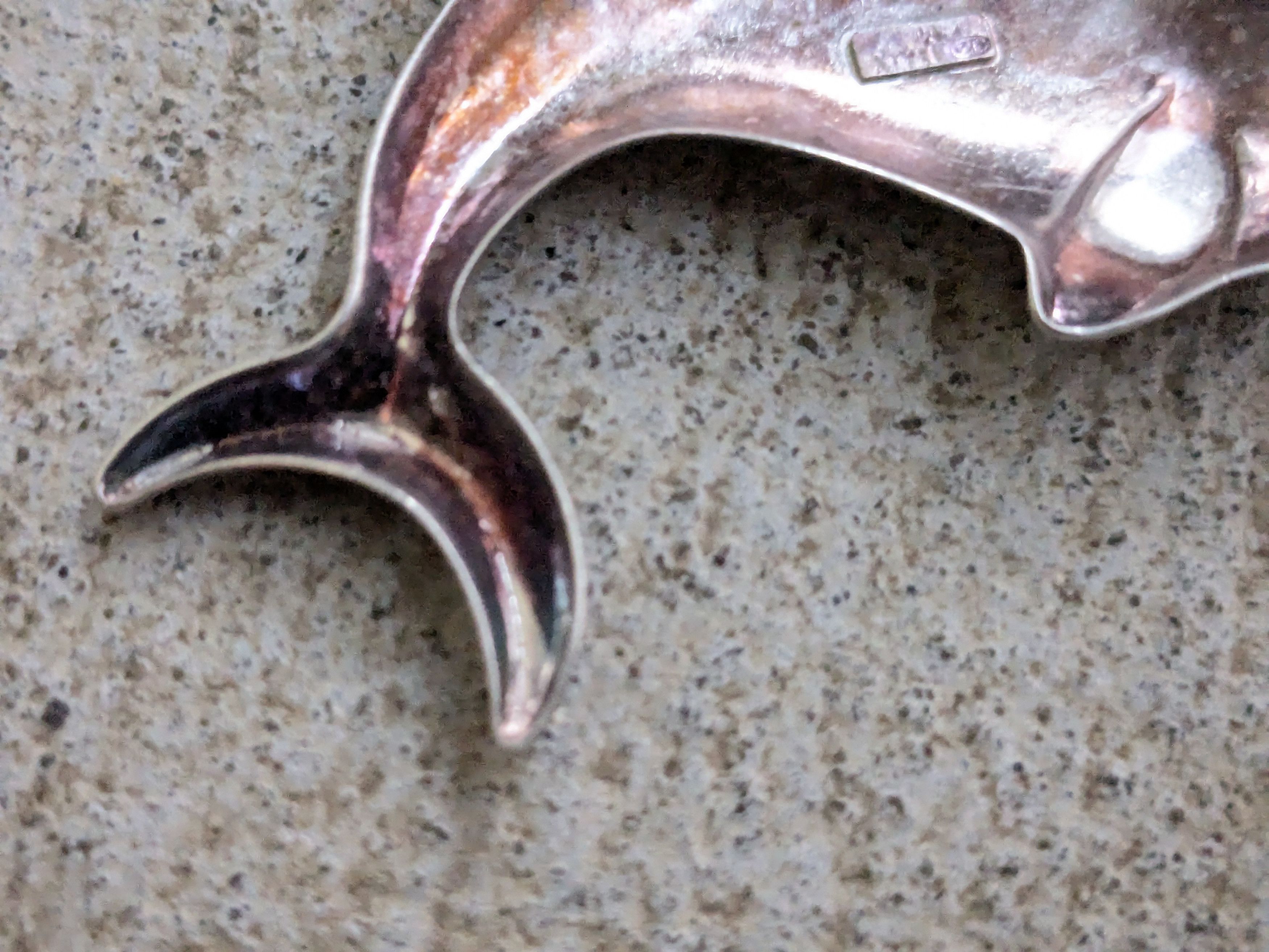 Jewelry × Vintage Vintage Sterling Silver Dolphin Pin Brooch Animal Size ONE SIZE - 8 Thumbnail