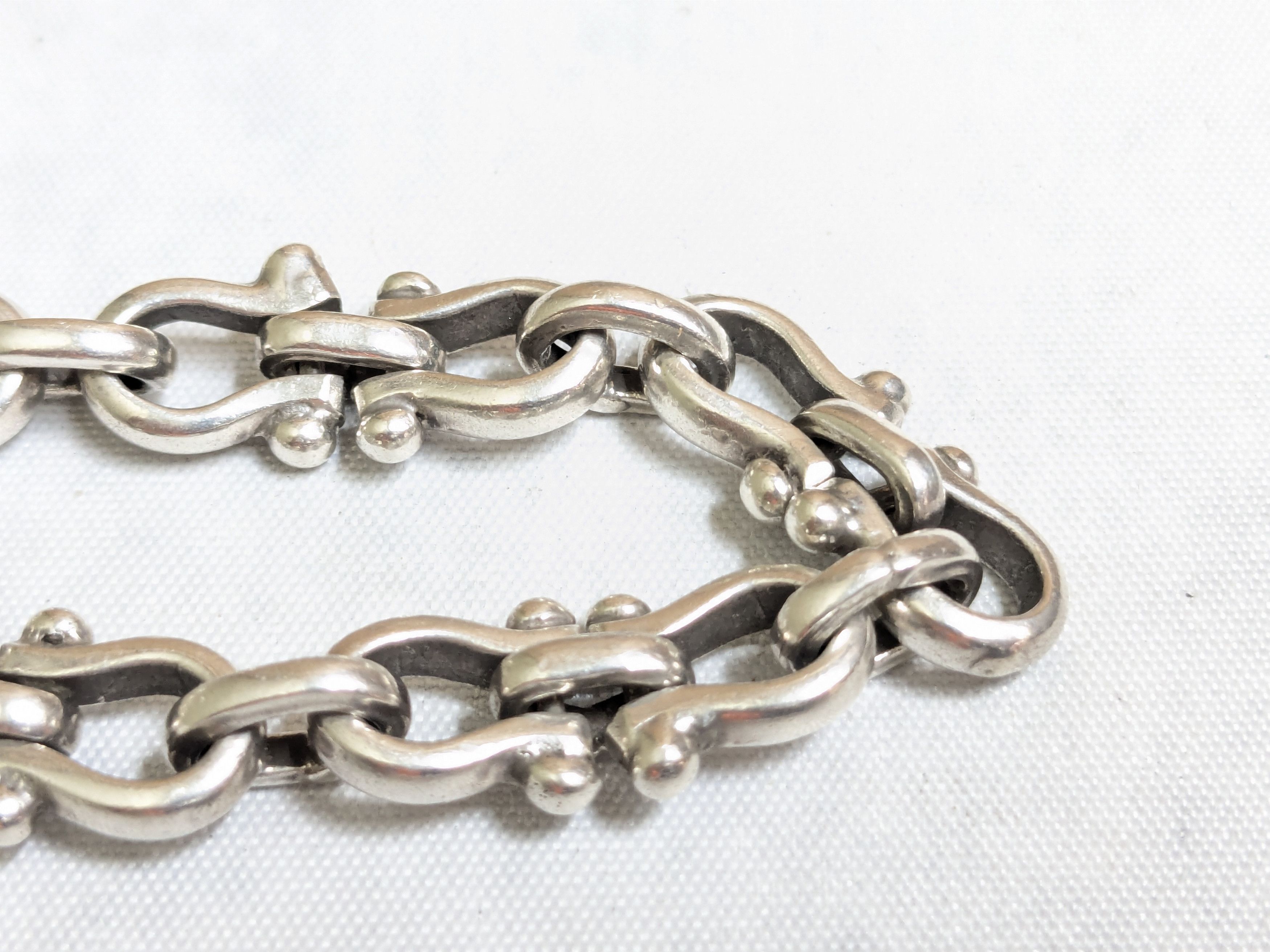 Jewelry Vintage Sterling Silver Equestrian Bracelet 6.75" Stirrup Size 26 - 6 Thumbnail