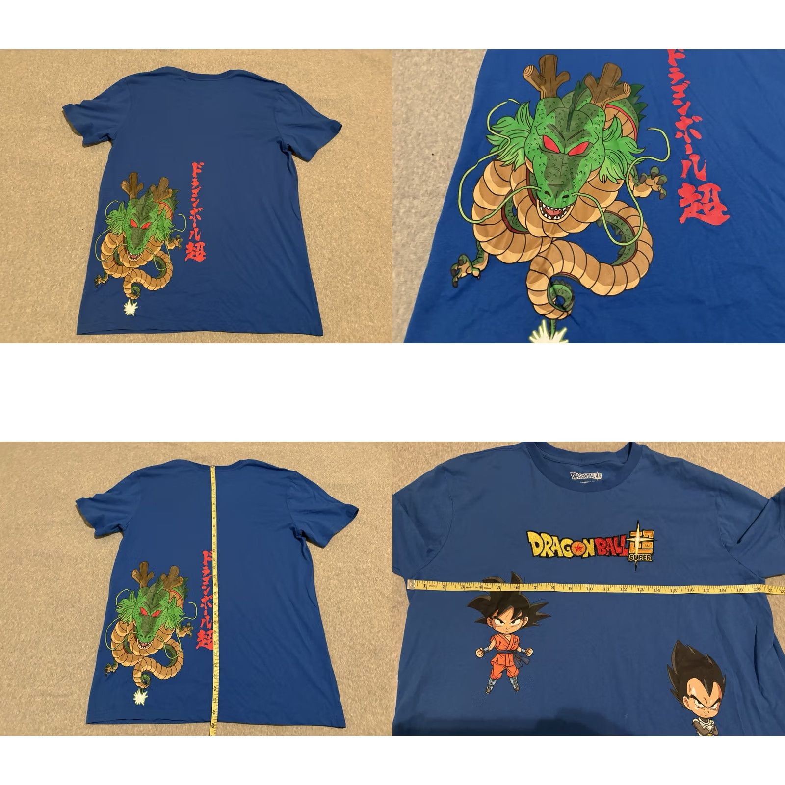 Vintage Dragon Ball Z Dragon Ball Z Super Blue T-Shirt Toei Animation Anime Blue L Men Short Sleeve Crew Neck Graphic Print Shirt Century Size US L / EU 52-54 / 3 - 8 Thumbnail