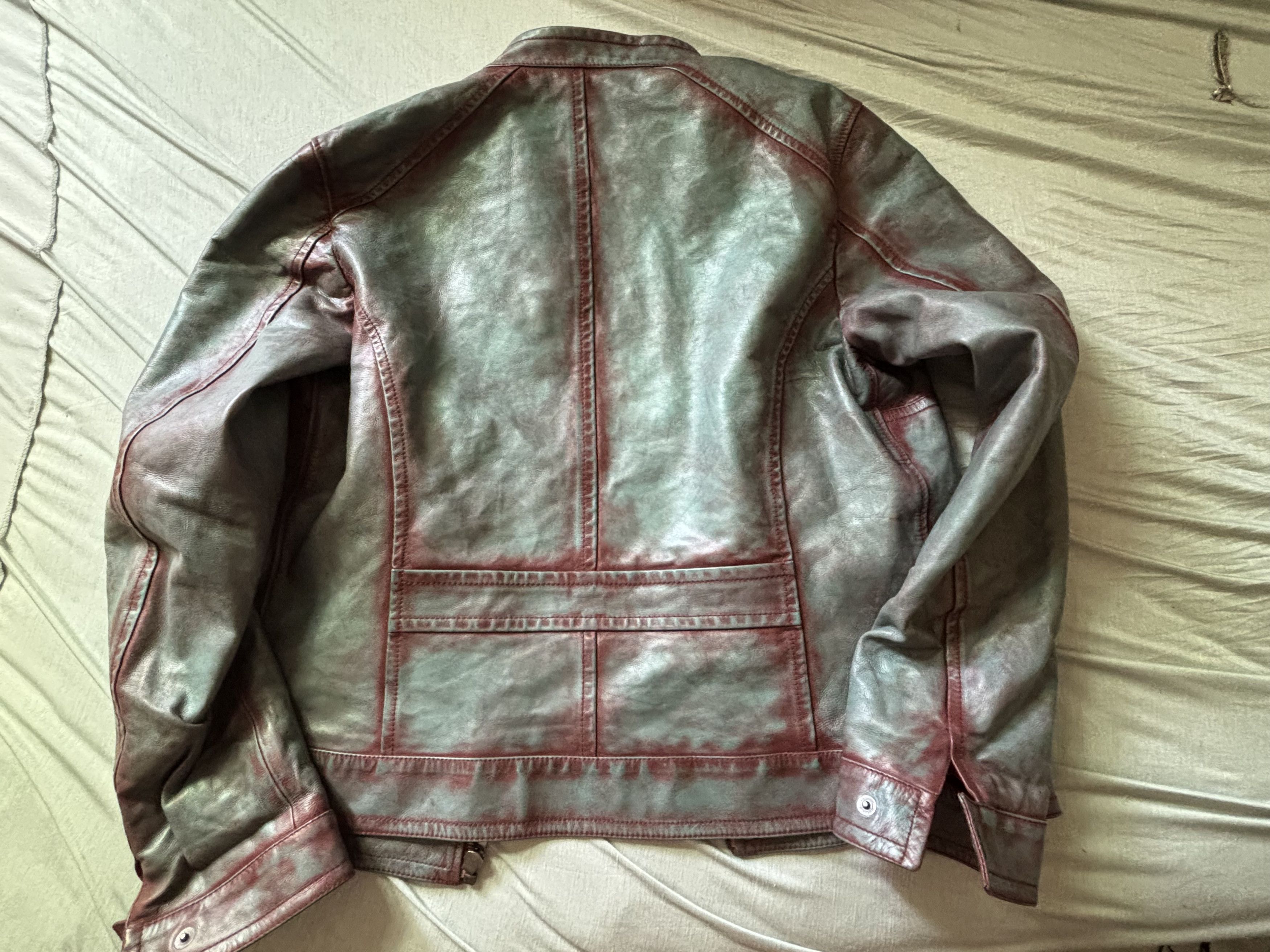 Dolce & Gabbana Dolce and gabbana sky blue and red leather jacket Size US L / EU 52-54 / 3 - 5 Thumbnail