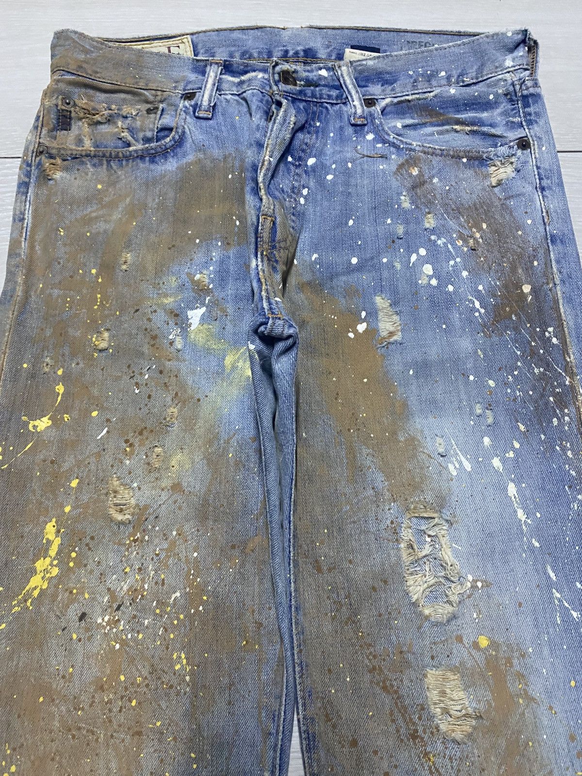 Seditionaries Vintage Handcraft Ambercrombie And Fitch Mud Wash Baggy Jean Size US 32 / EU 48 - 3 Thumbnail