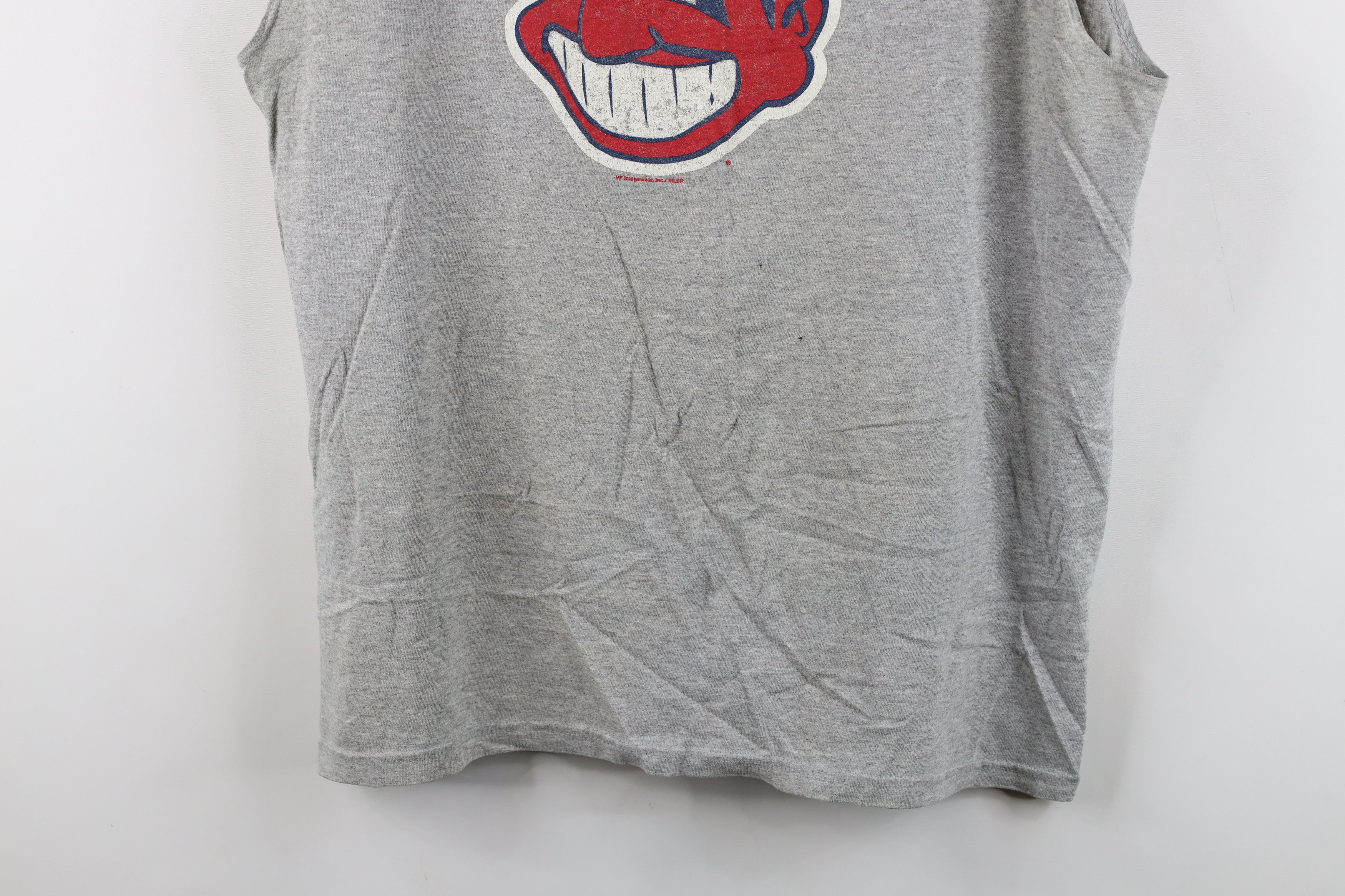 Vintage Vintage Y2K Chief Cleveland Indians Muscle T-Shirt Gray Size US XL / EU 56 / 4 - 3 Thumbnail