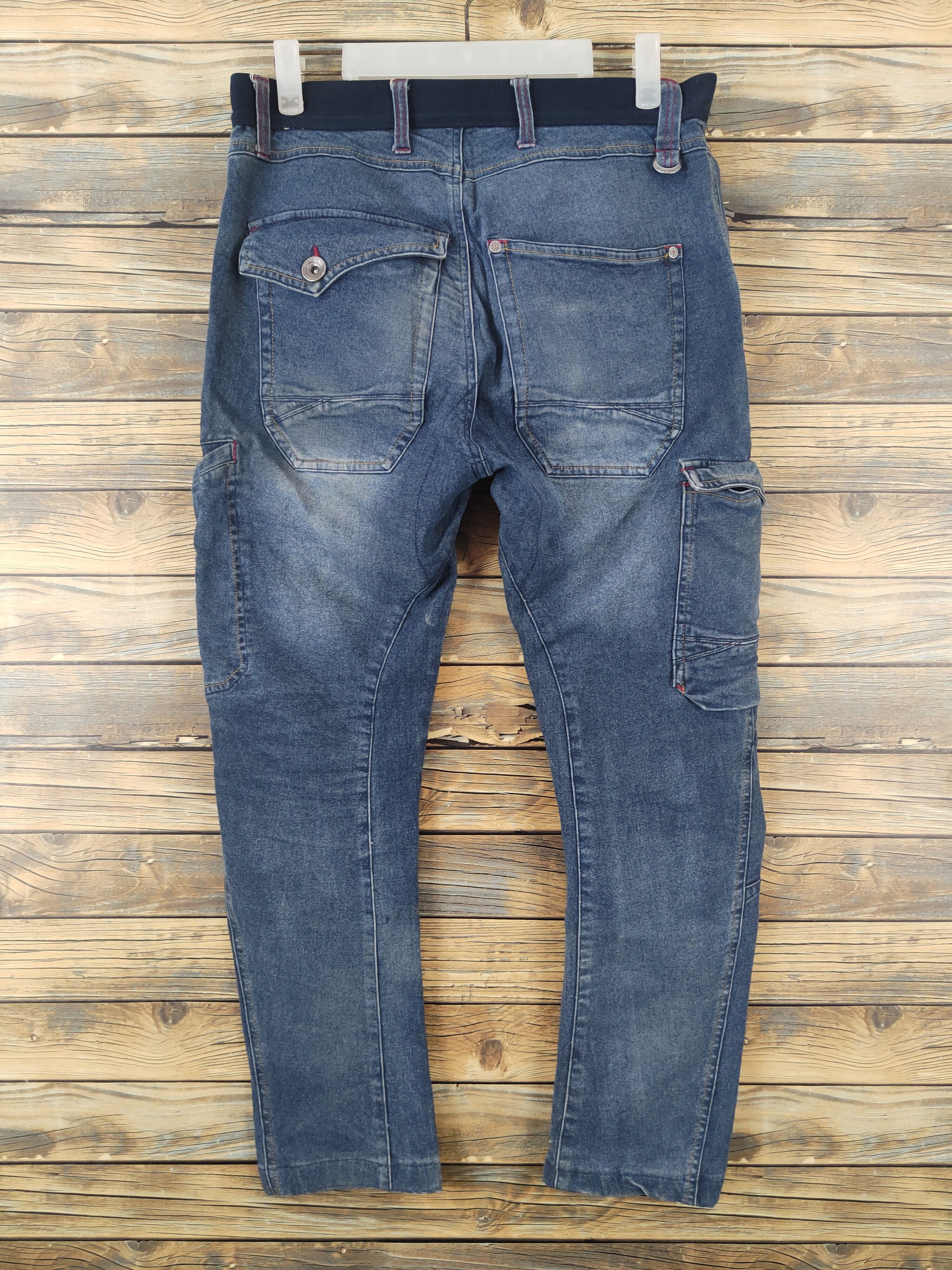 Japanese Brand FieldCore Distressed Ripped cargo denim Jeans #W1861 Size US 30 / EU 46 - 7 Thumbnail