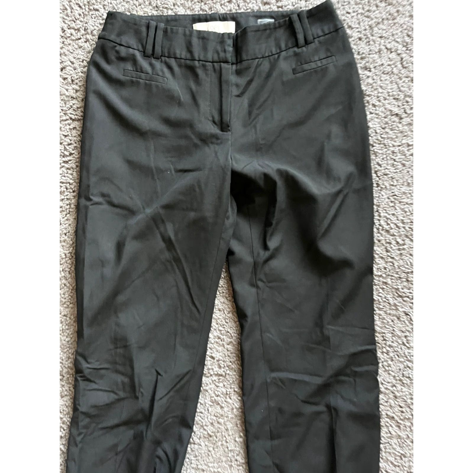 Ann Taylor Ann Taylor Loft Women's Dress Pants 4 Black Flat Front Julie Straight Leg Size 27" / US 4 / IT 40 - 2 Thumbnail