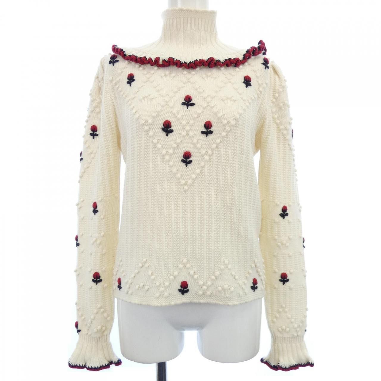 Chanel Chanel Chanel P51990K06721 100% Cashmere Knit Natural Material Tops P51990K06721 DUTY FREE for USA Size ONE SIZE - 1 Thumbnail