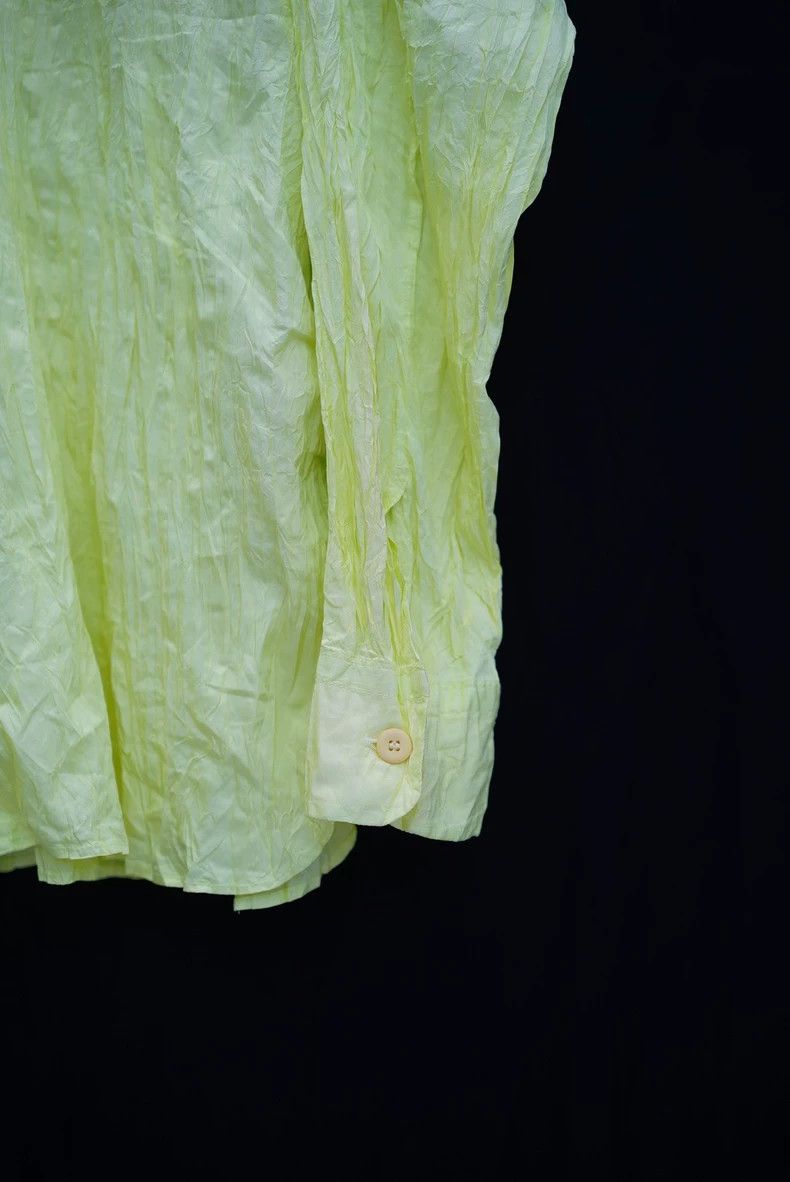 Issey Miyake Issey Miyake size:2 Green pleated shirt Size M / US 6-8 / IT 42-44 - 4 Thumbnail