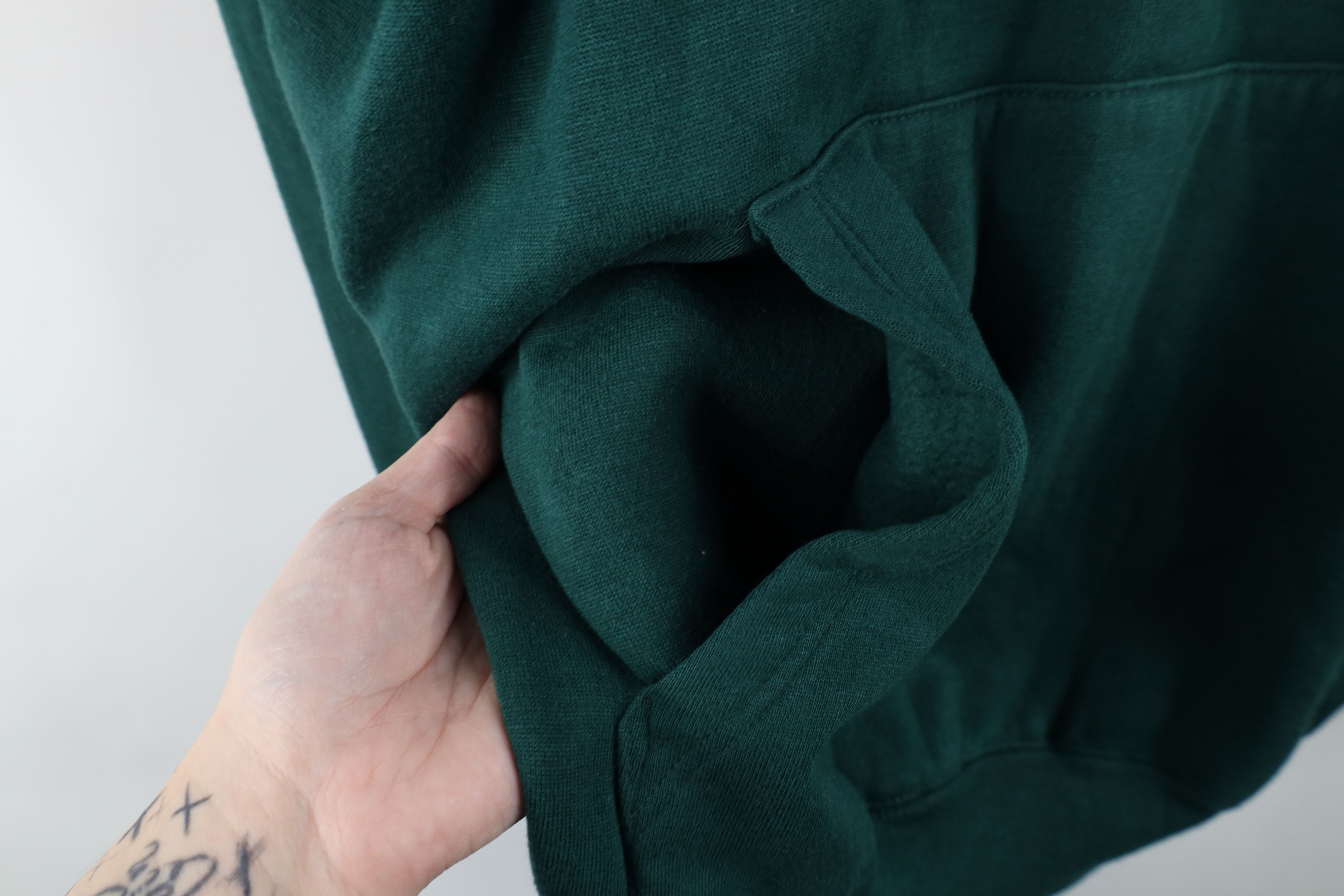 Vintage Vintage 90s Streetwear Baggy Fit Hoodie Sweatshirt Green Size US M / EU 48-50 / 2 - 8 Thumbnail