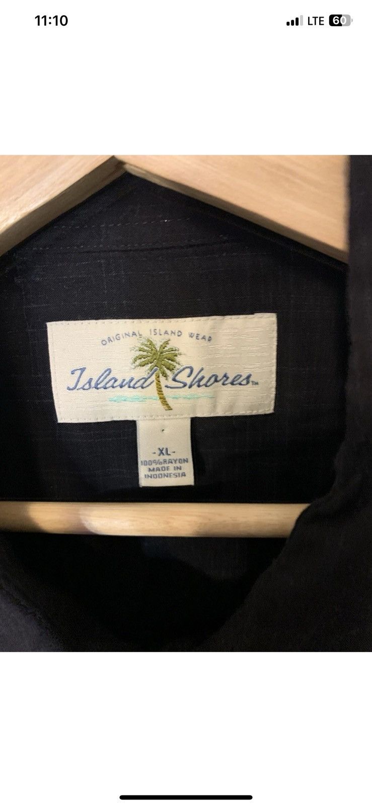 Island Shores Island Shores Mens Sz XL Hawaiian Aloha Button Shirt Black Size US XL / EU 56 / 4 - 2 Thumbnail