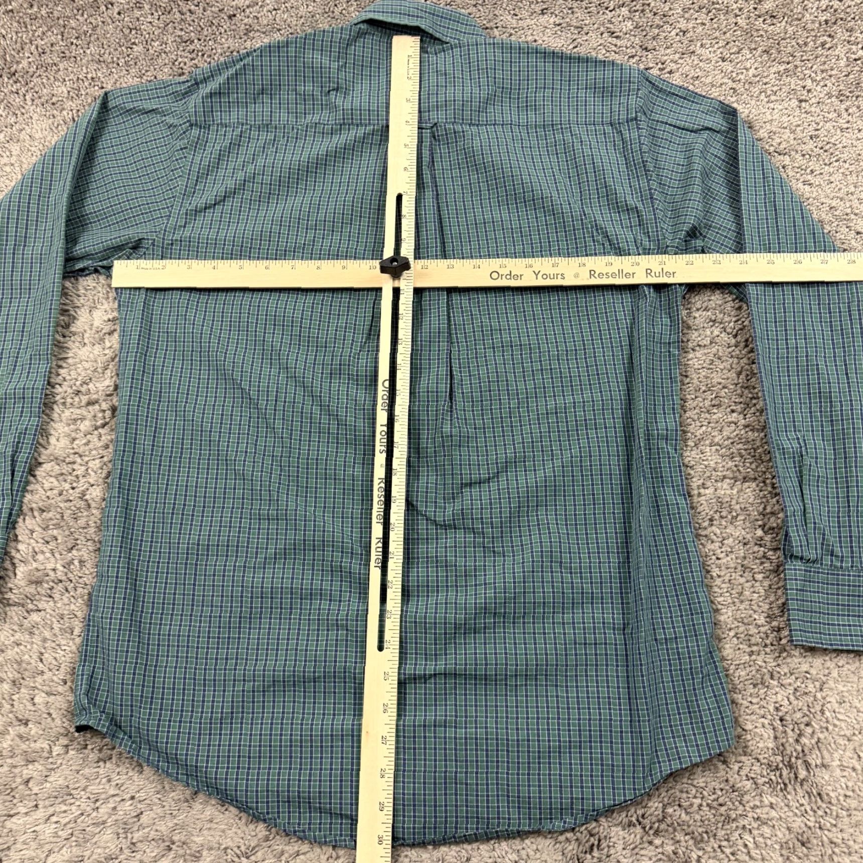 Vintage Onward Reserve Shirt Mens M Green Plaid Long Sleeve Button-Up 100% Cotton Non-Iron Size US M / EU 48-50 / 2 - 6 Thumbnail