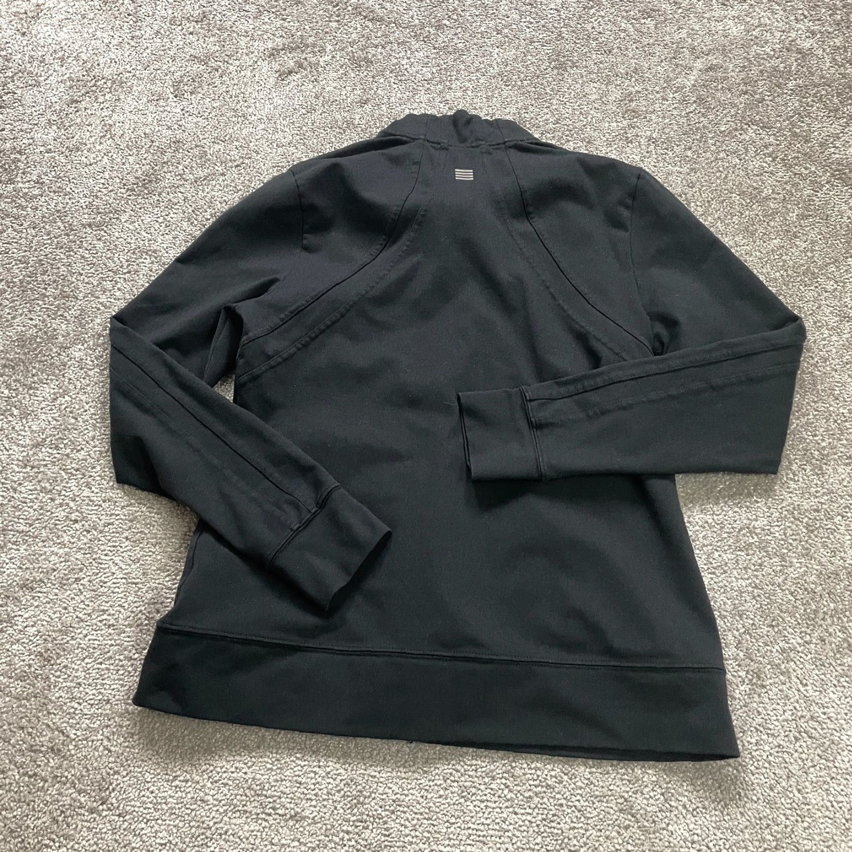 Lands' End Lands' End Full Zip Active Jacket Womens Small Black Compression Mock Neck Gym Size S / US 4 / IT 40 - 2 Thumbnail