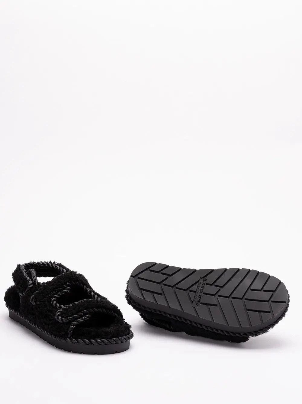 Bottega Veneta o1n1vont1125 Jack Flat Sandals in Black Size US 5 / IT 35 - 4 Thumbnail