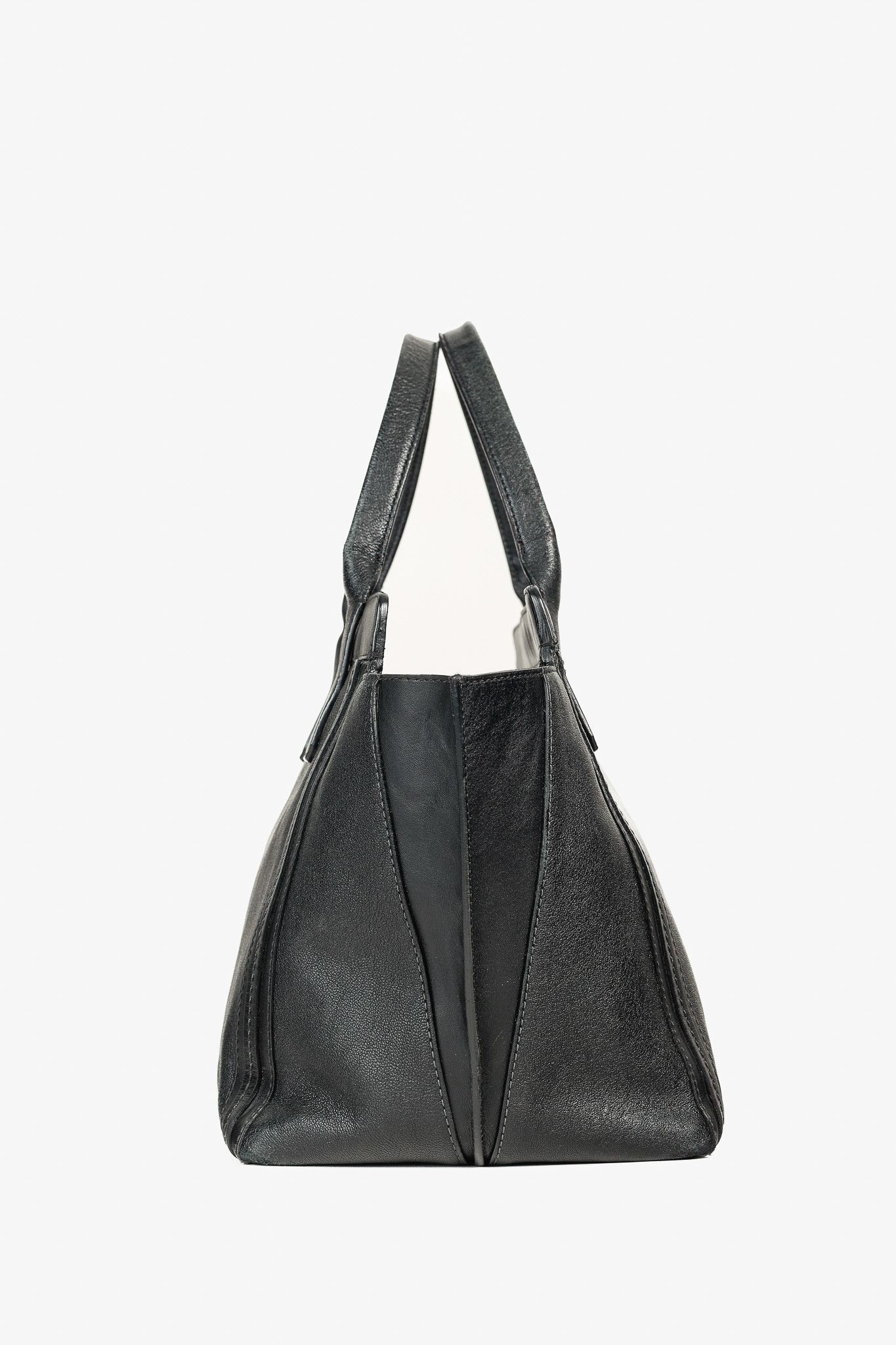 Chloe Chloe East-West Black Leather Tote Size ONE SIZE - 3 Thumbnail