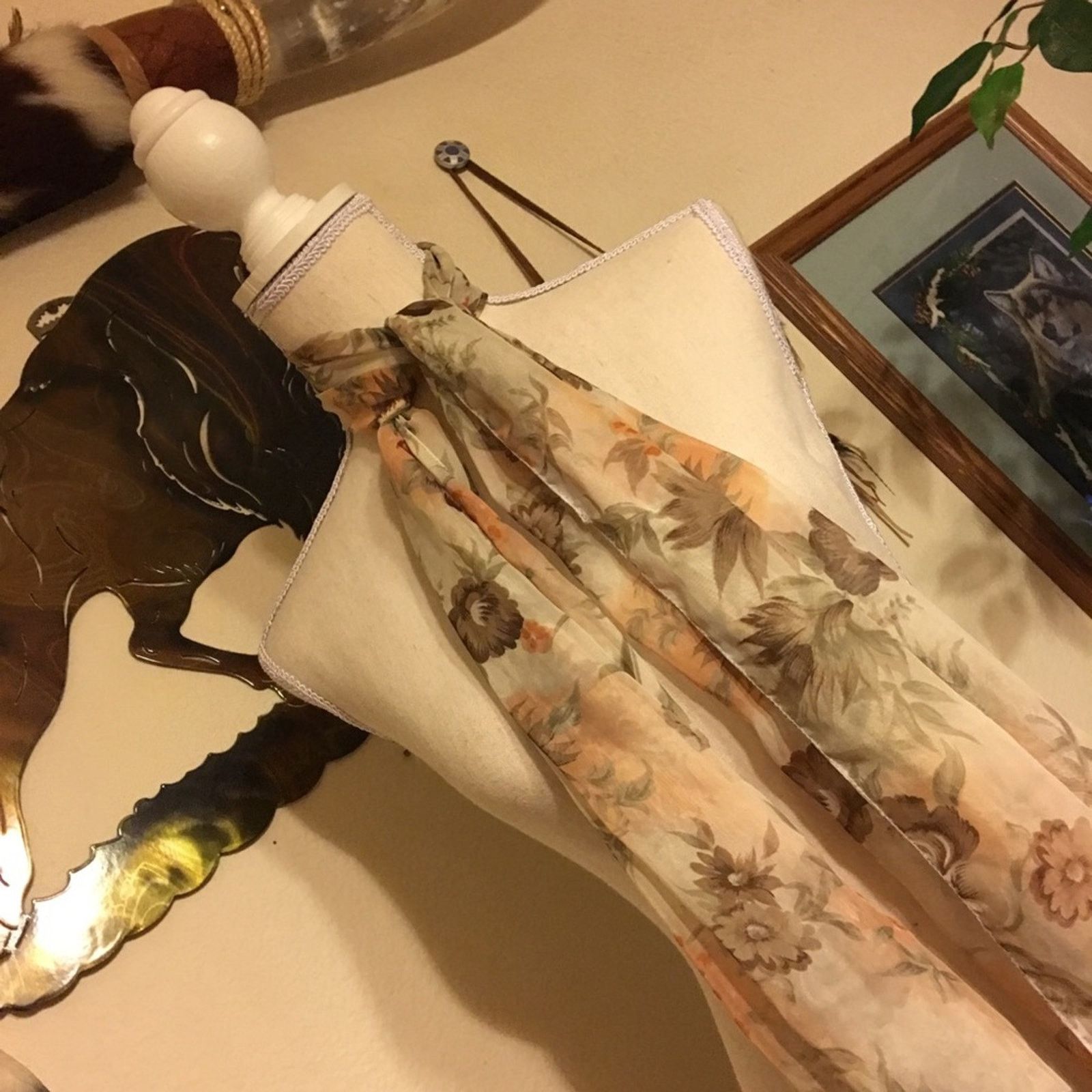 Vintage Vintage floral pattern lightweight scarf Size ONE SIZE - 2 Thumbnail