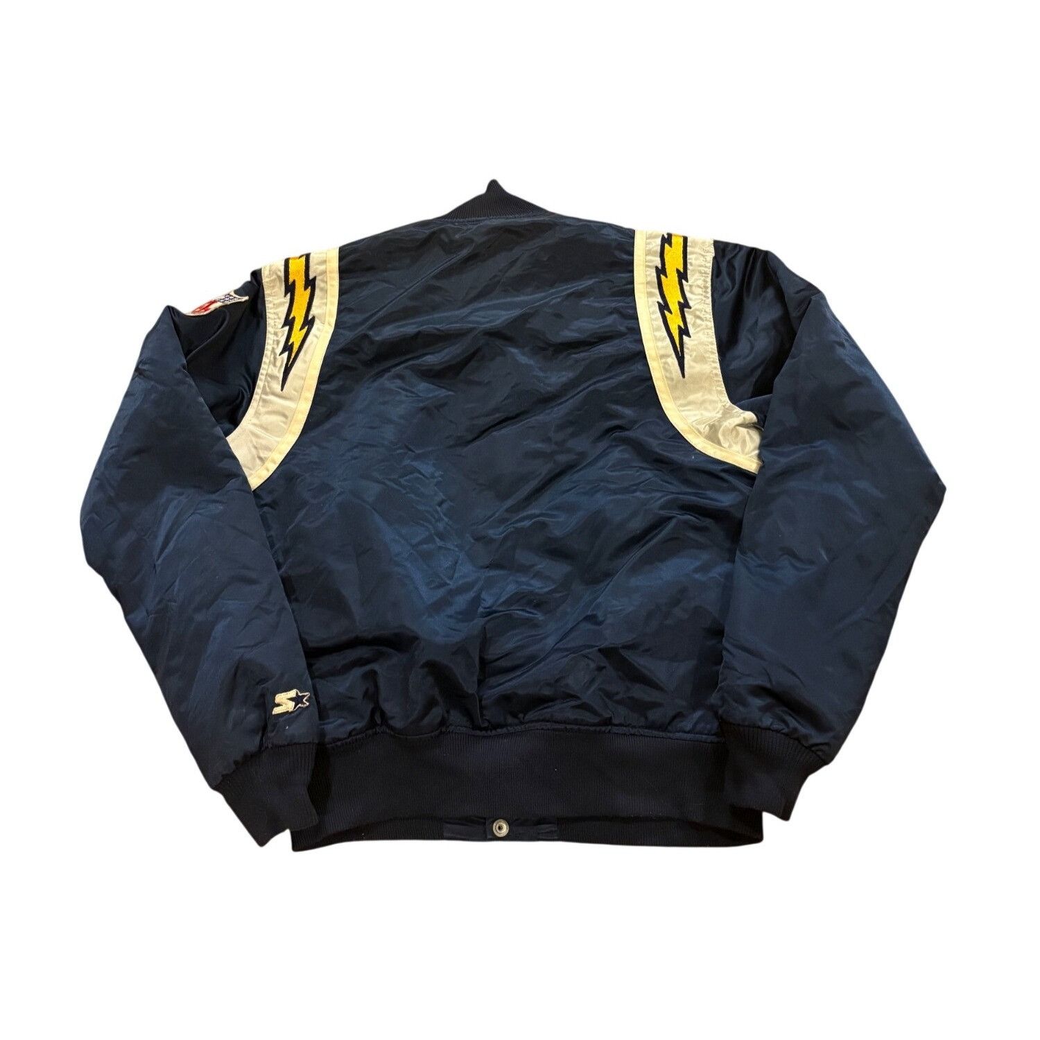 Starter Vintage Rare 80s Starter San Diego Chargers NFL Satin Bomber Size US M / EU 48-50 / 2 - 2 Thumbnail