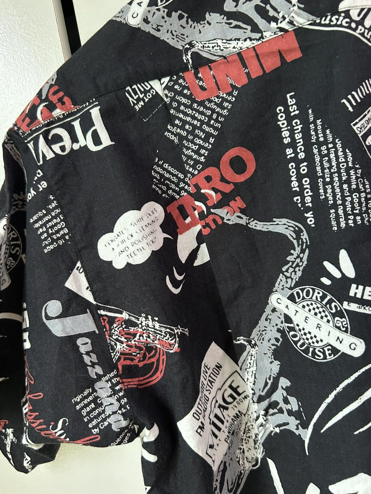 Japanese Brand 90s ASSSA Jazz Motif All Over Print Shirt Size US M / EU 48-50 / 2 - 6 Thumbnail