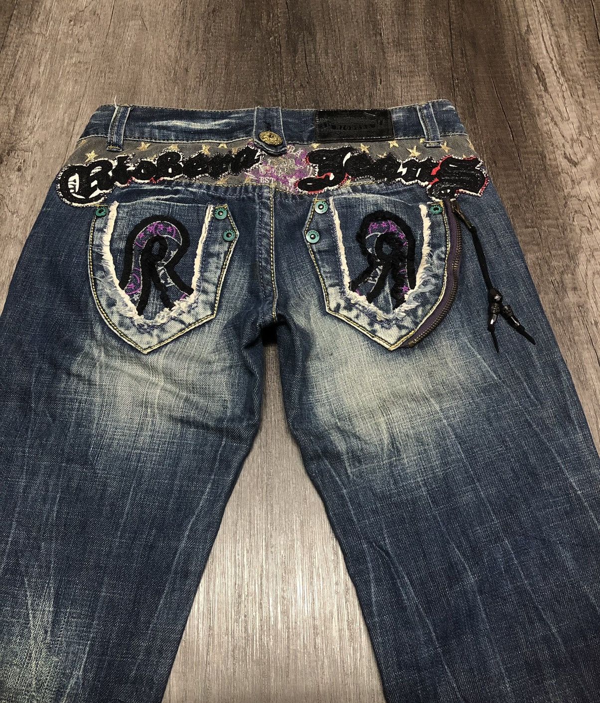 If Six Was Nine × Japanese Brand VINTAGE RIOBERA FLARE JEANS RARE DESIGN UNISEX Size US 30 / EU 46 - 1 Thumbnail
