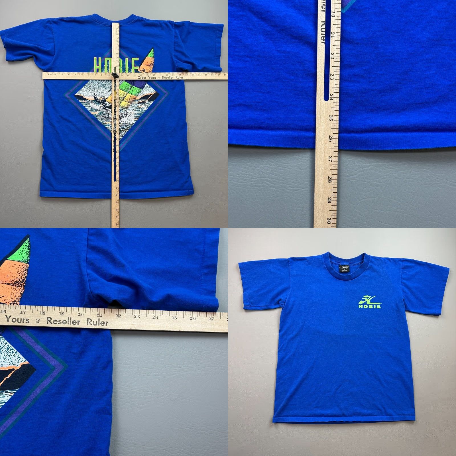 Vintage Vintage Hobie Shirt Mens Large Blue Sailboat Graphic Skate Surf Wear USA 80s 90s Size US L / EU 52-54 / 3 - 8 Thumbnail