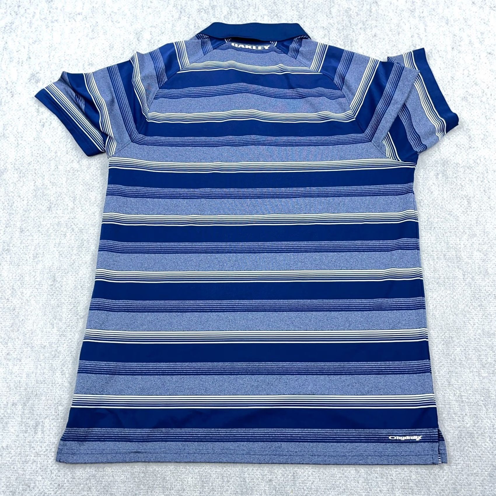 Oakley Oakley Polo Shirt Men L Blue Striped Regular Fit Performance Dry Wicking Size US L / EU 52-54 / 3 - 6 Thumbnail