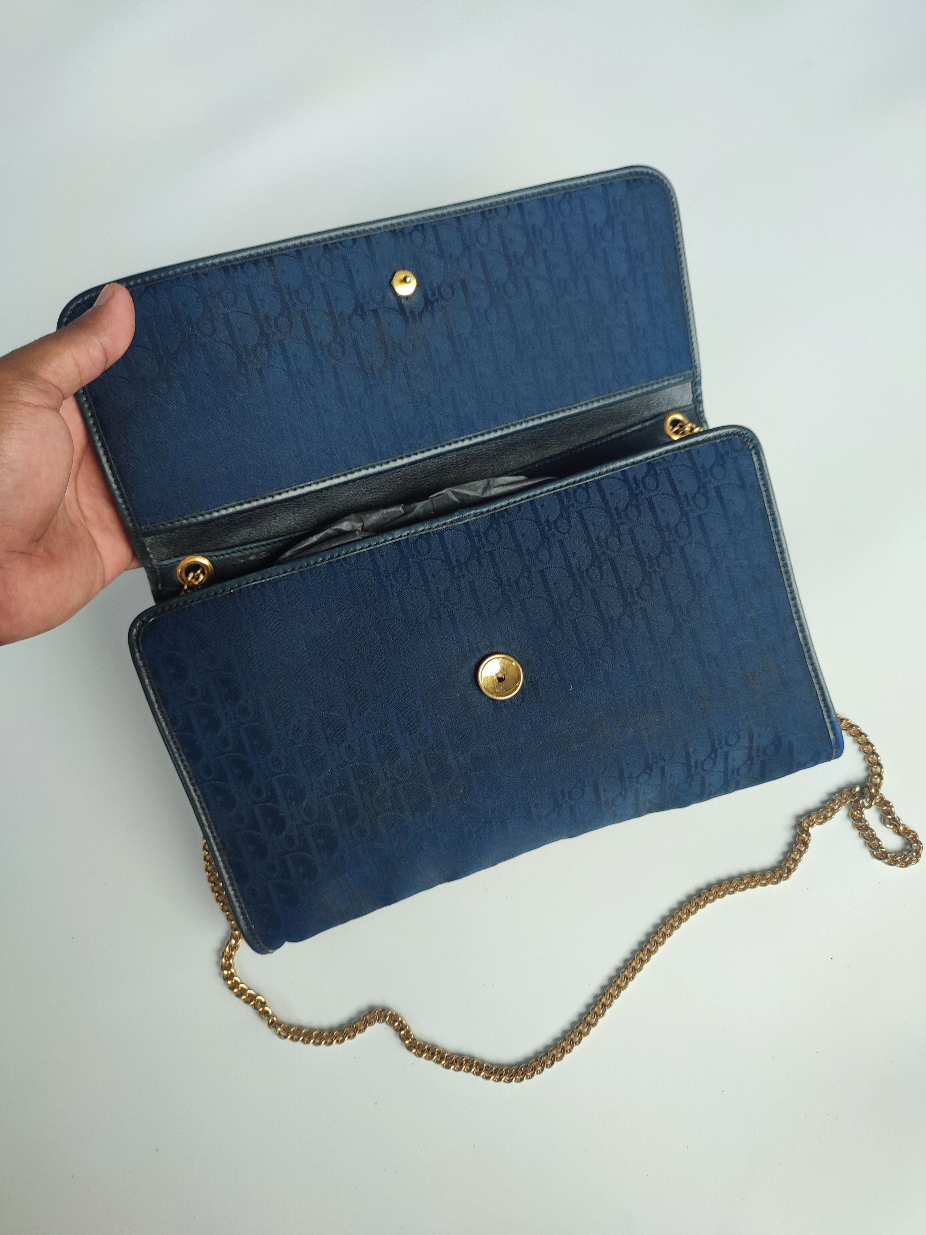 Christian Dior Monsieur CHRISTIAN DIOR TROTTER LOGO JACQUARD CHAIN BAG Size ONE SIZE - 7 Thumbnail