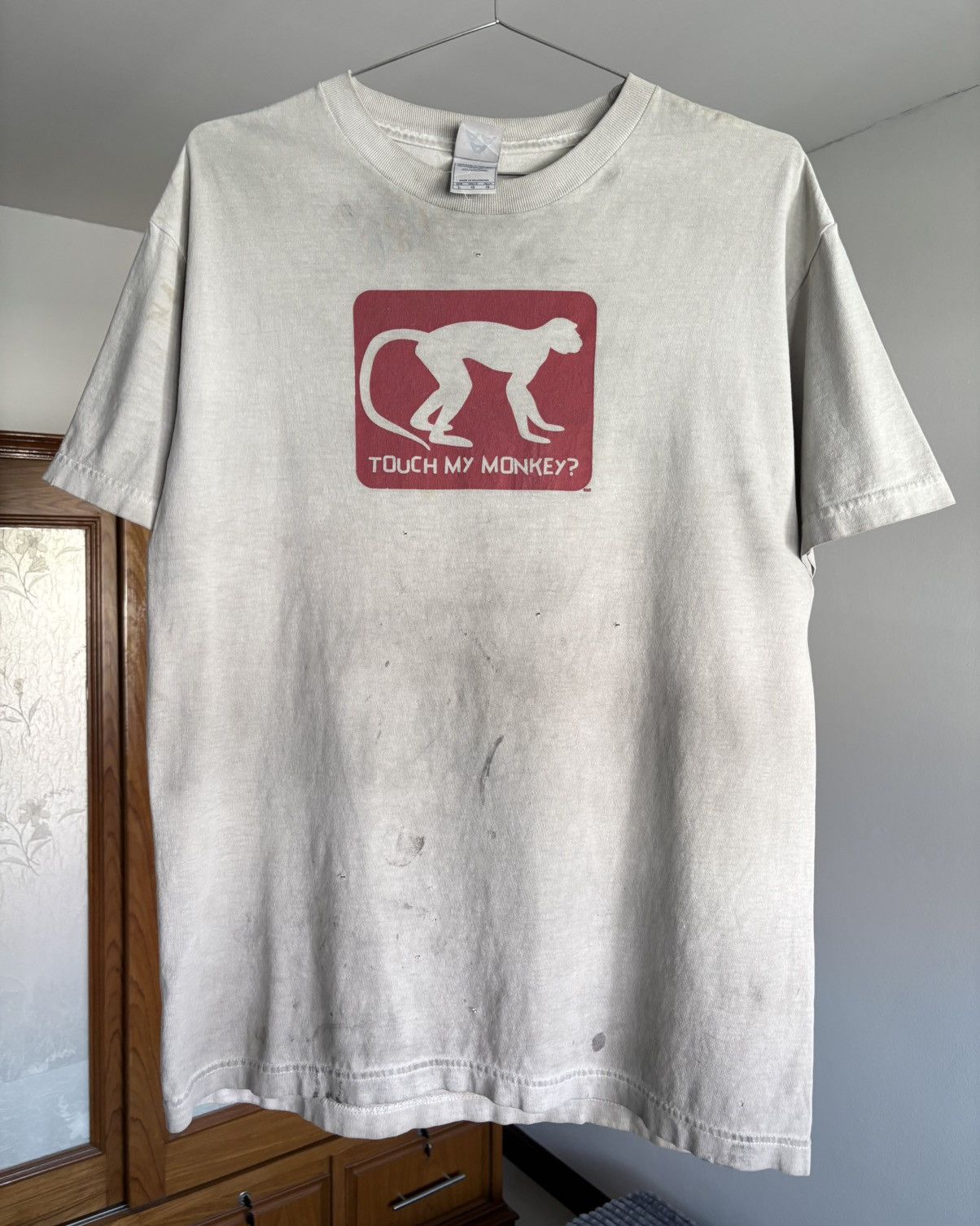 Vintage Thrashed Tounch My Monkey Tee Shirt Distressed ERD Grunge Size US L / EU 52-54 / 3 - 2 Thumbnail