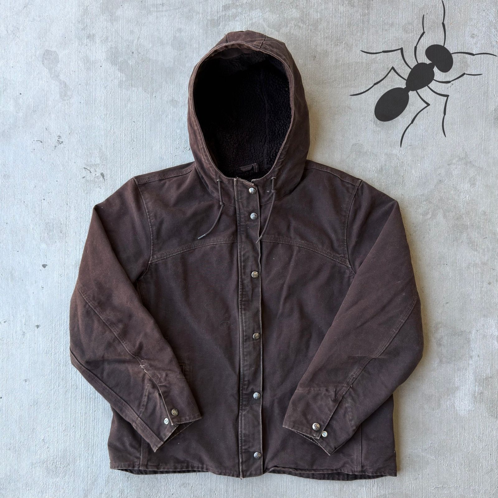 Vintage Y2K Carhartt WOMENS DKB brown button work jacket