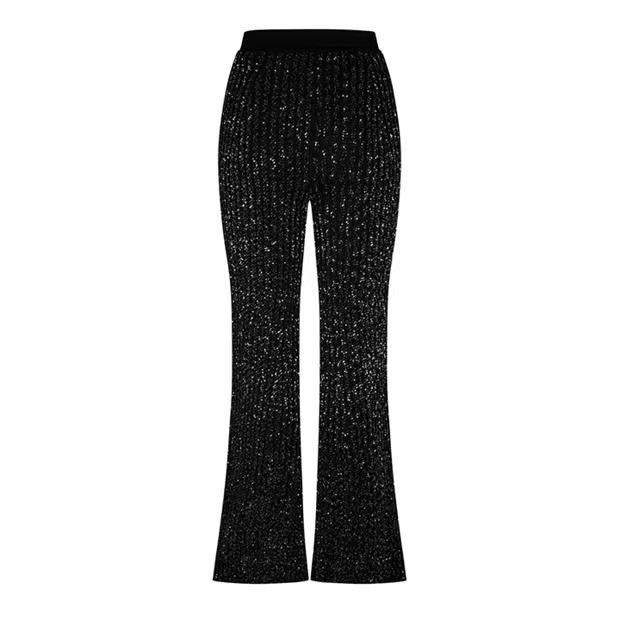 Missoni o1g2r1mq1124 Flare Trouser in Black & Silver Size 26" / US 2 / IT 38 - 3 Thumbnail