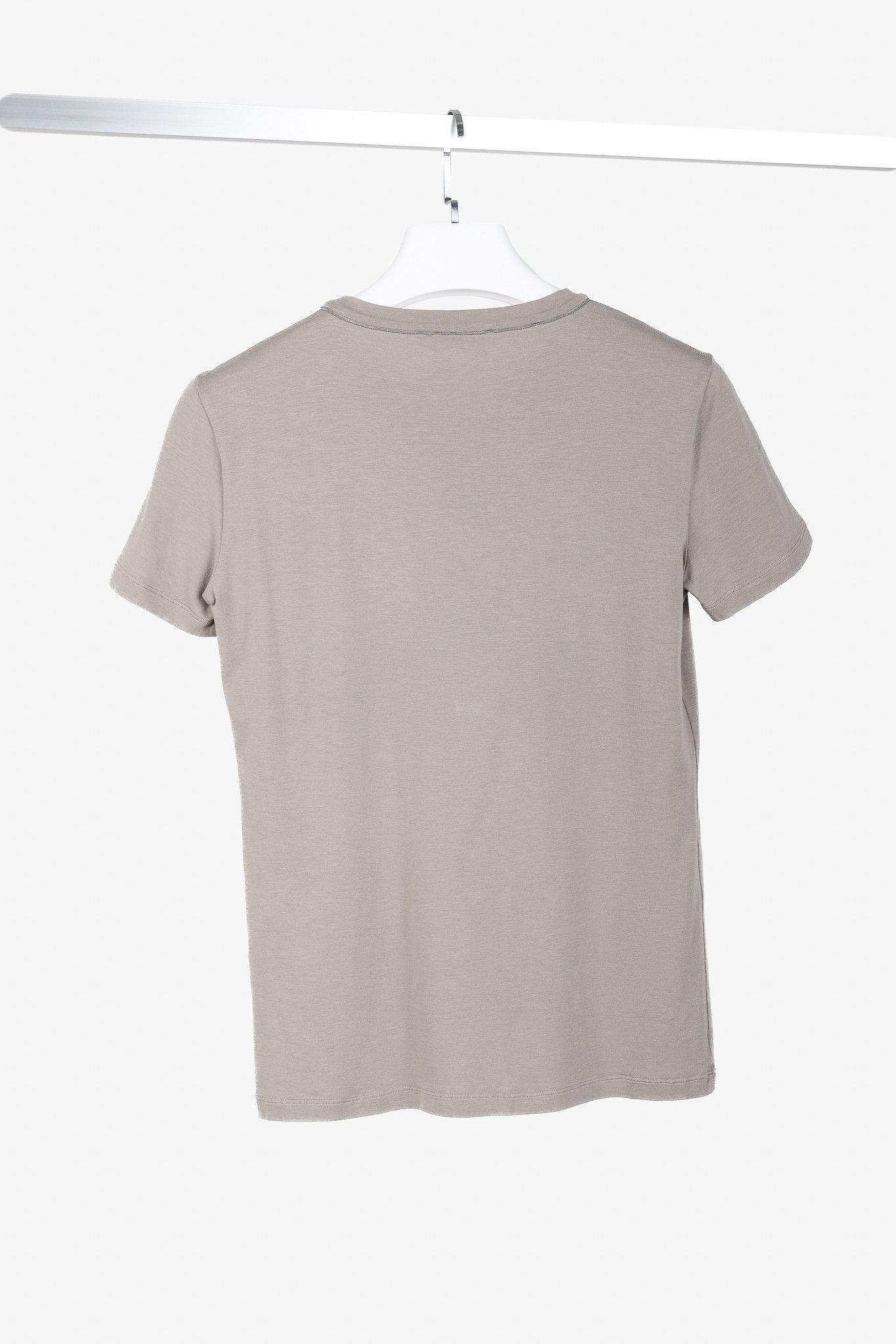 Brunello Cucinelli Brunello Cucinelli SS/16 Cotton Jersey Monili-Bead T-Shirt Size XL / US 12-14 / IT 48-50 - 2 Thumbnail