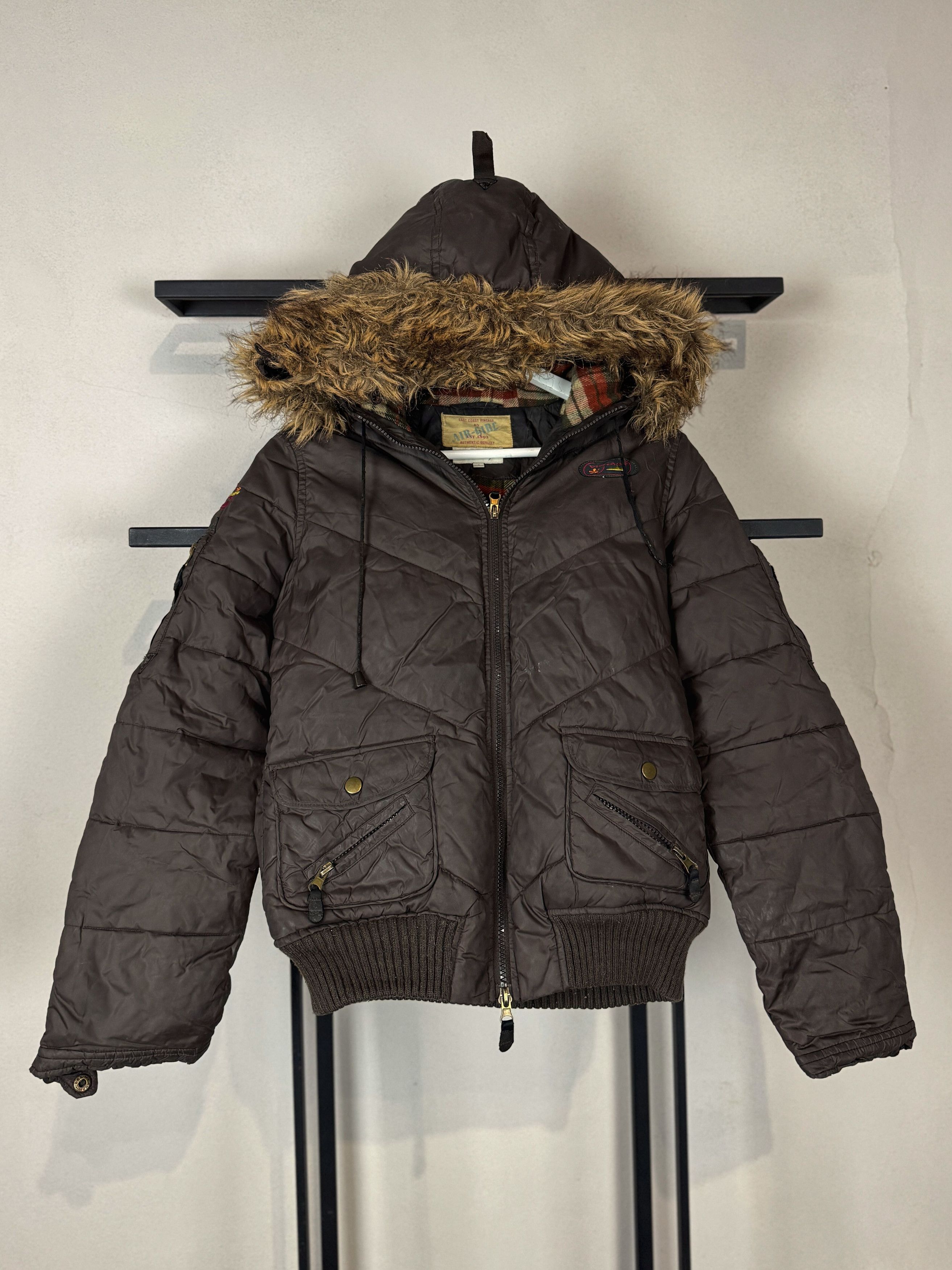 2000s Hysteric Type Cargo Fur Hooded Jacket Y2K 90s Size S