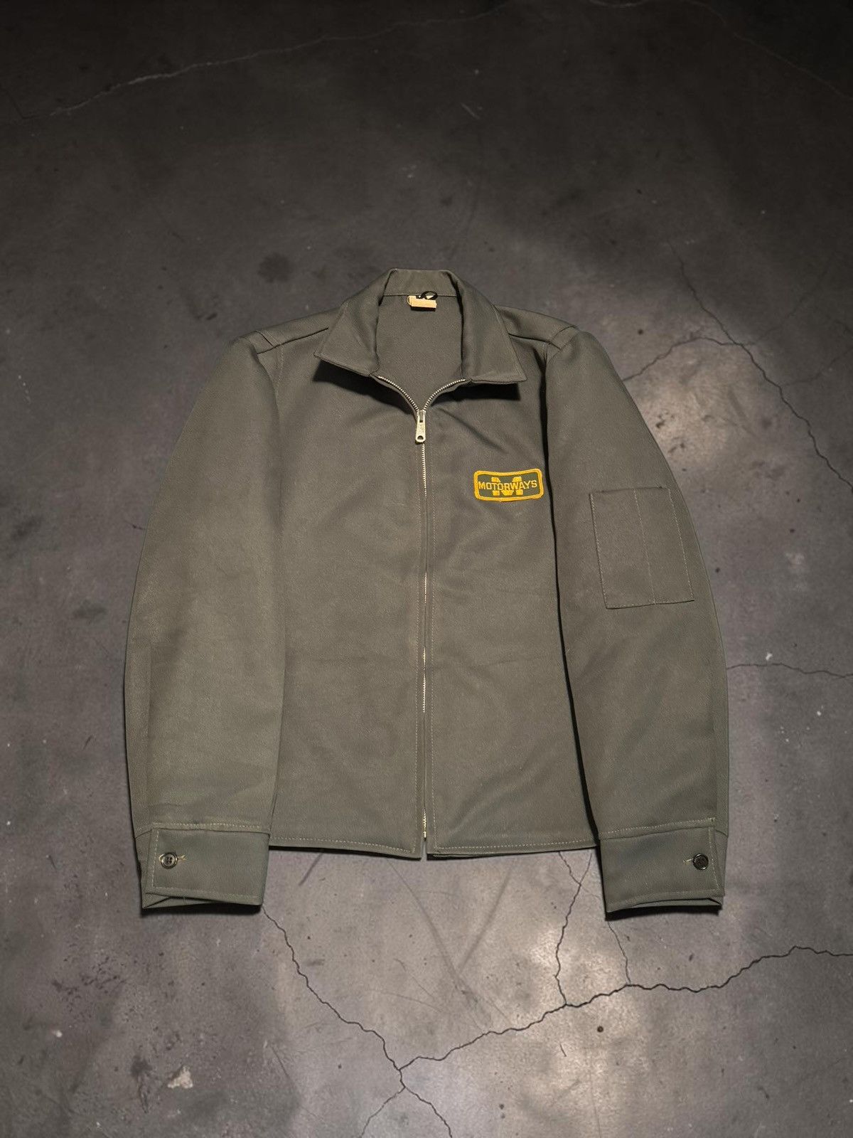 Vintage Vintage Green Work Jacket Motorways Size US L / EU 52-54 / 3 - 1 Thumbnail