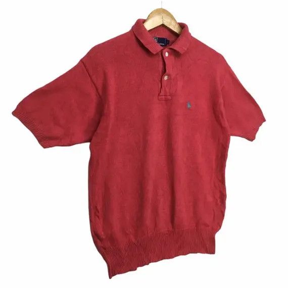 Polo Ralph Lauren Vtg 90' POLO RALPH LAUREN Small Pony Red Knitwear Sweater Size US L / EU 52-54 / 3 - 4 Thumbnail
