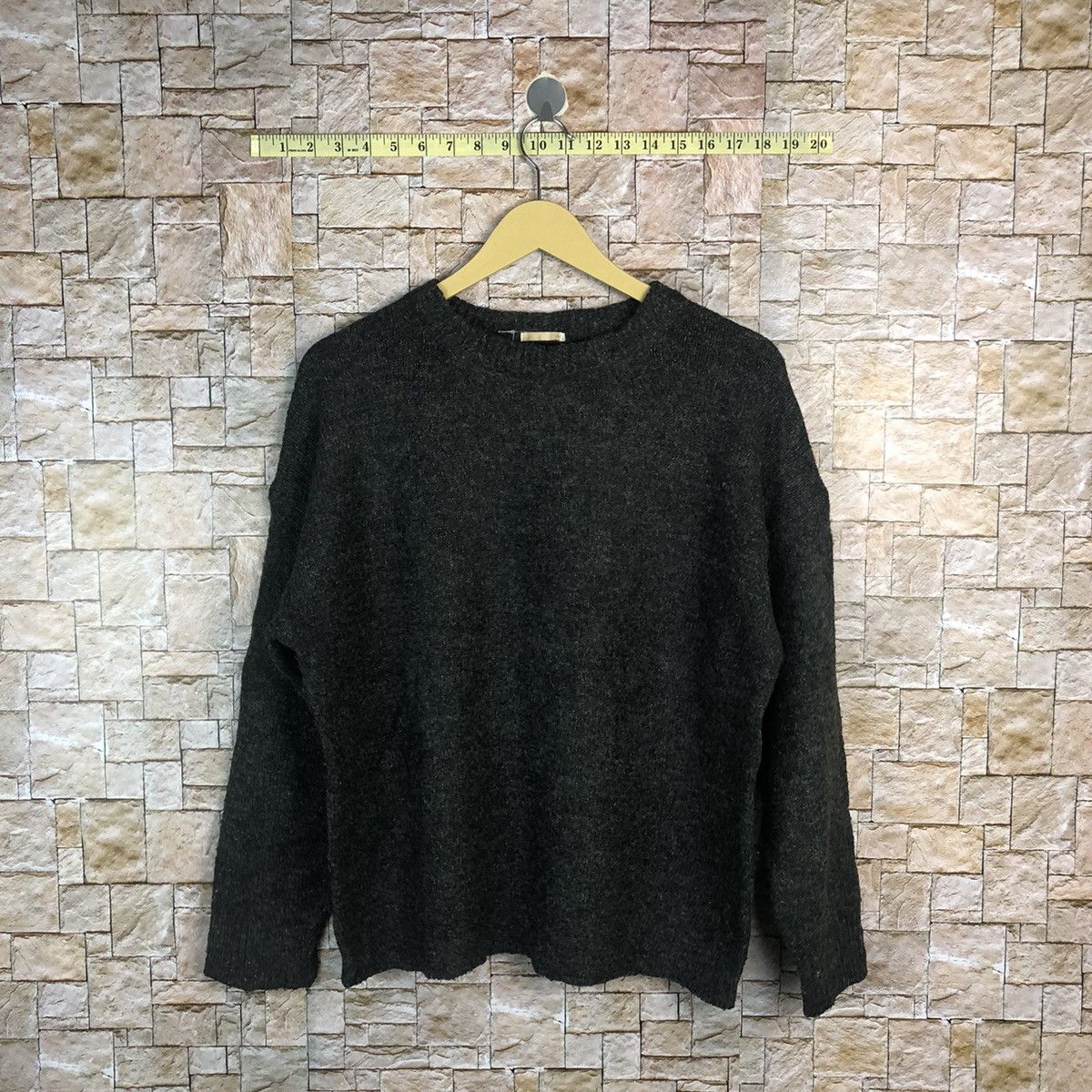 GU mohair fur Black Knitwear #A775
