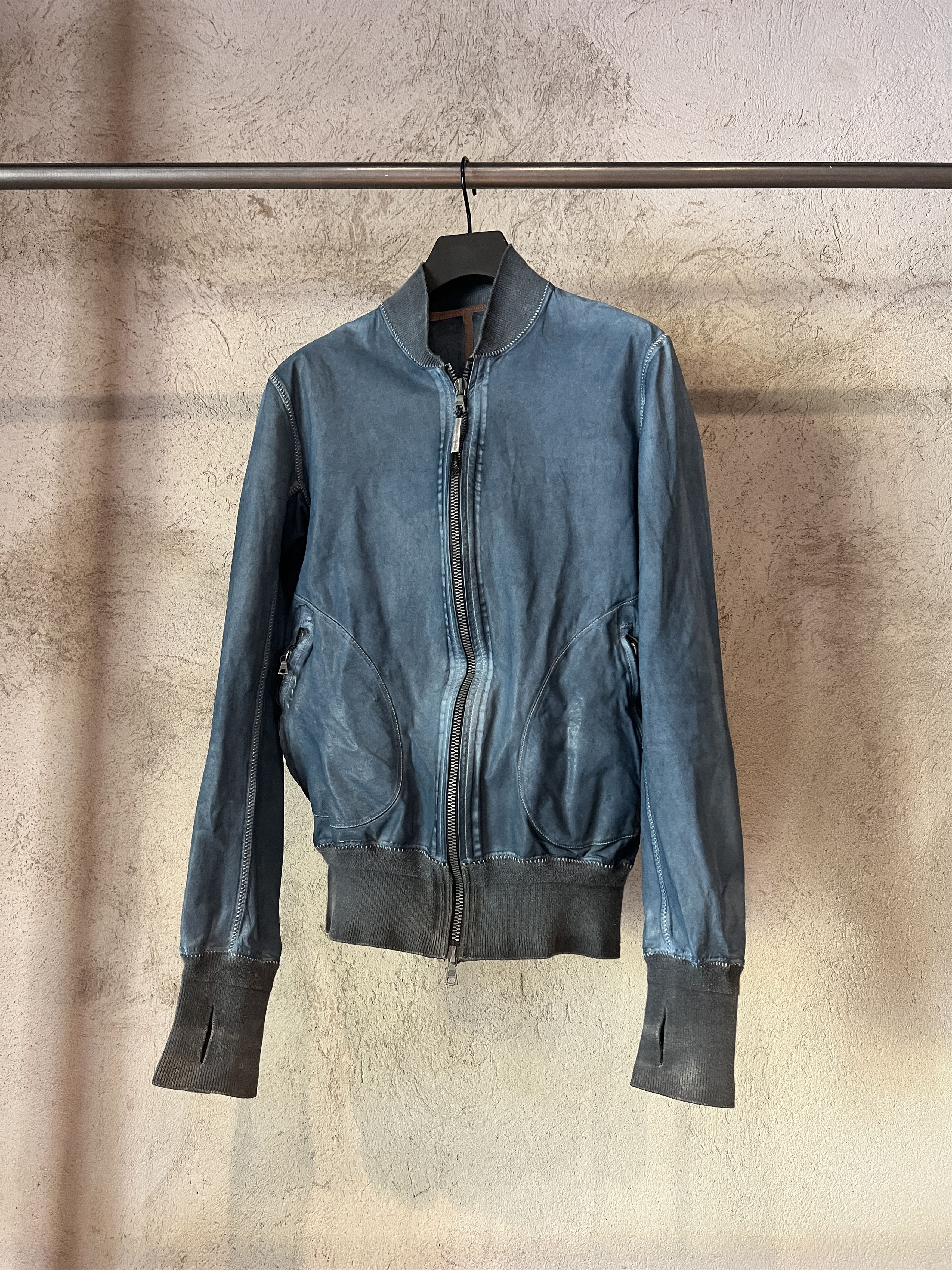 Isaac Sellam Experience Isaac Sellam Blue Calf Leather Bomber (FR 46 / S) Size US S / EU 44-46 / 1 - 1 Thumbnail